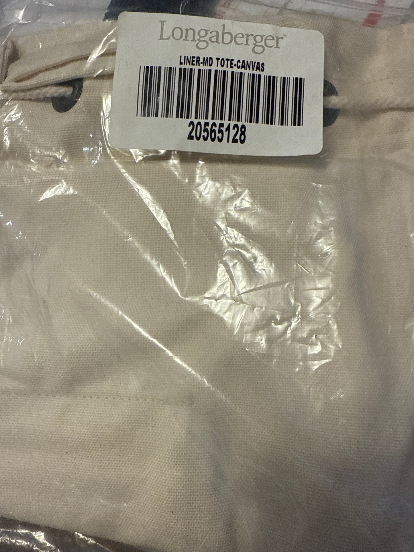 Longaberger Medium Tote Liner in Canvas