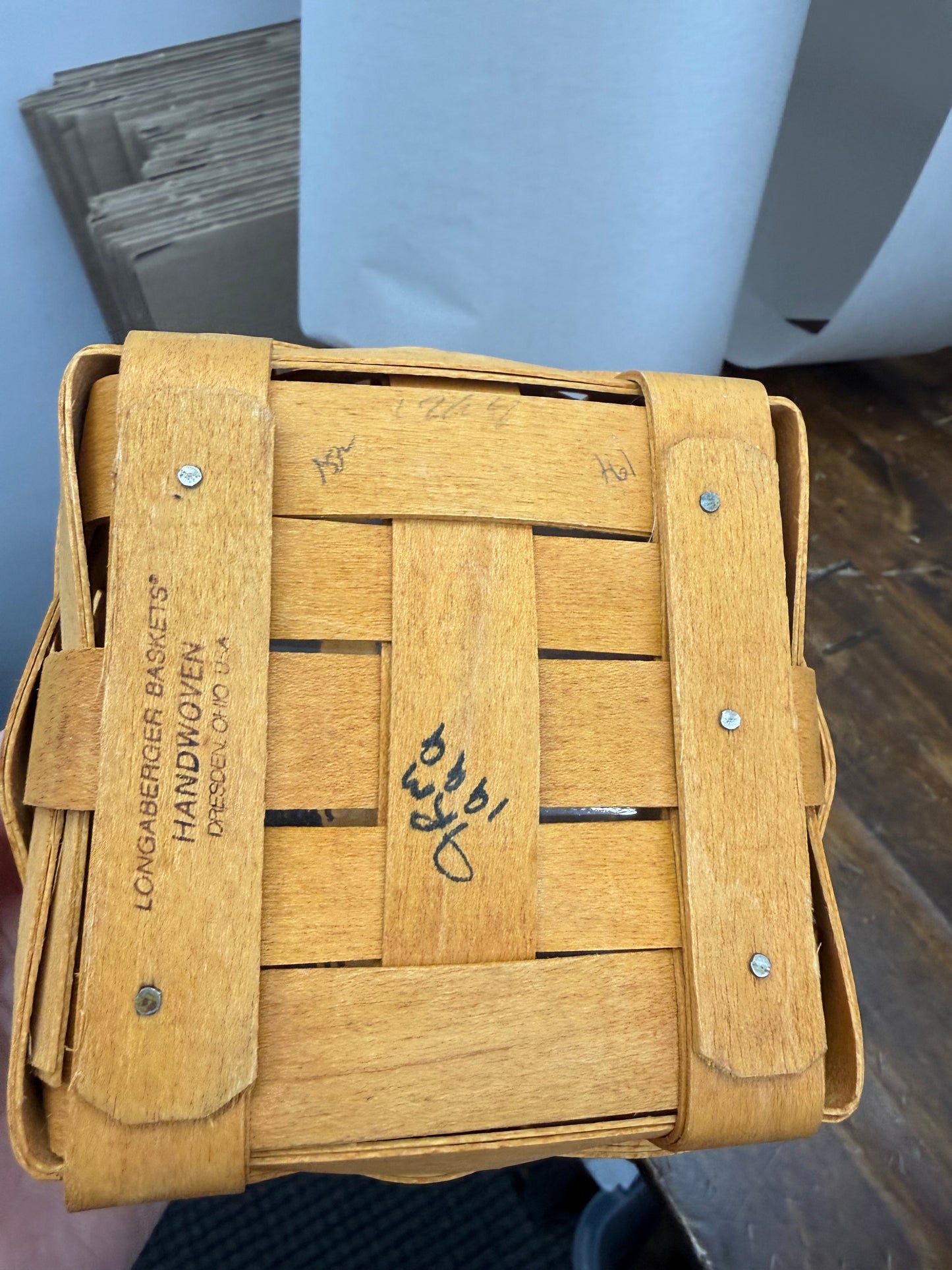 Longaberger small peg basket with protector