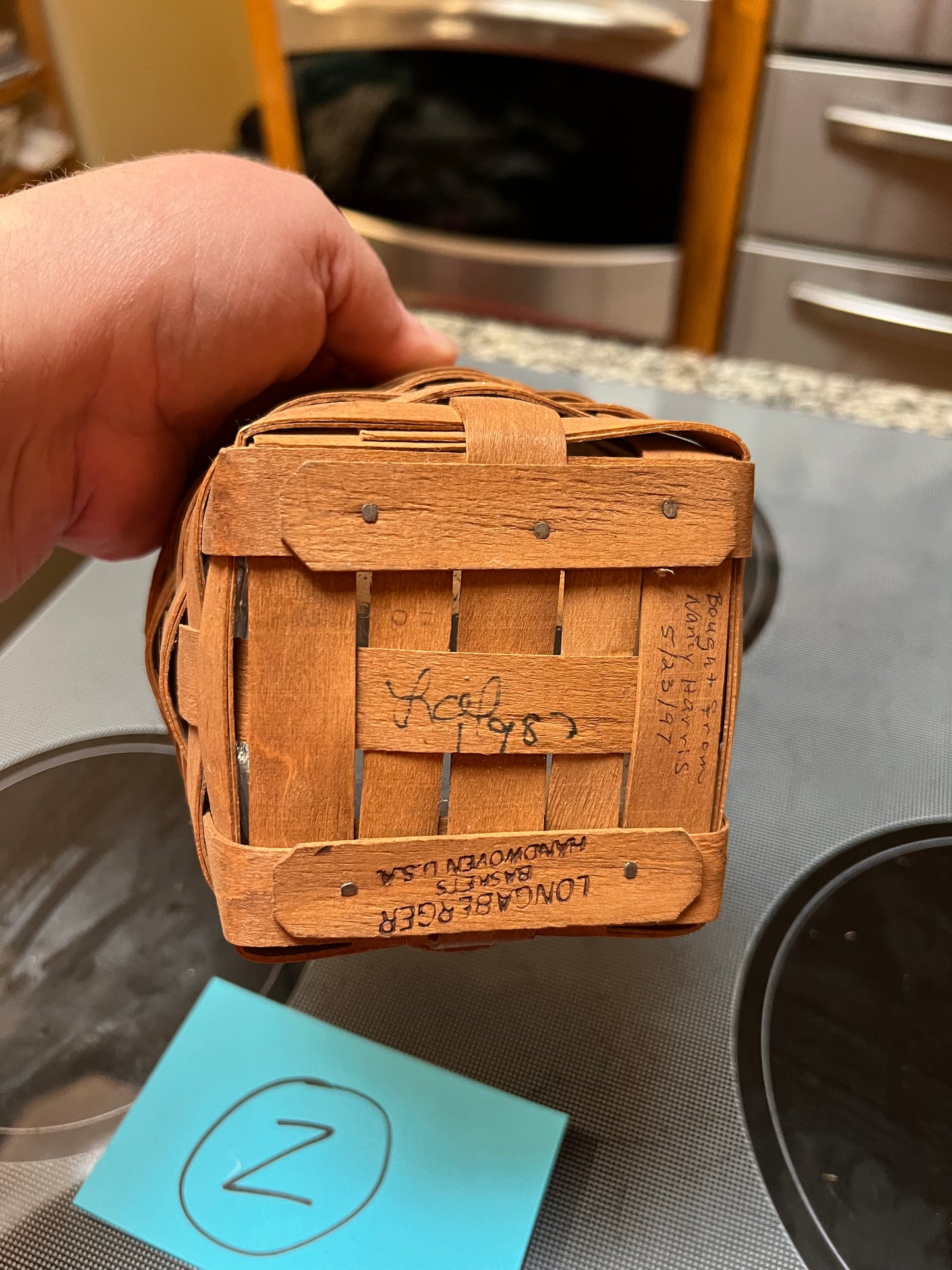 Longaberger 1987 Small Basket with Protector