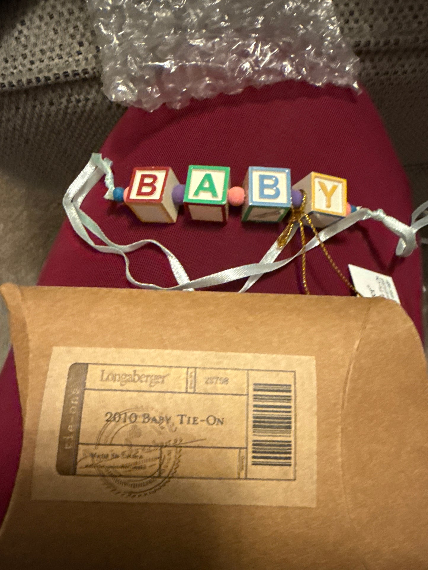 Longaberger 2010 baby tie on