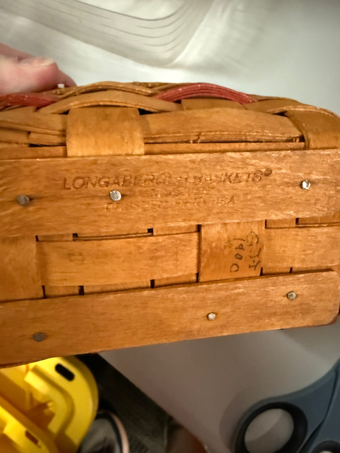Longaberger small basket with liner and protector