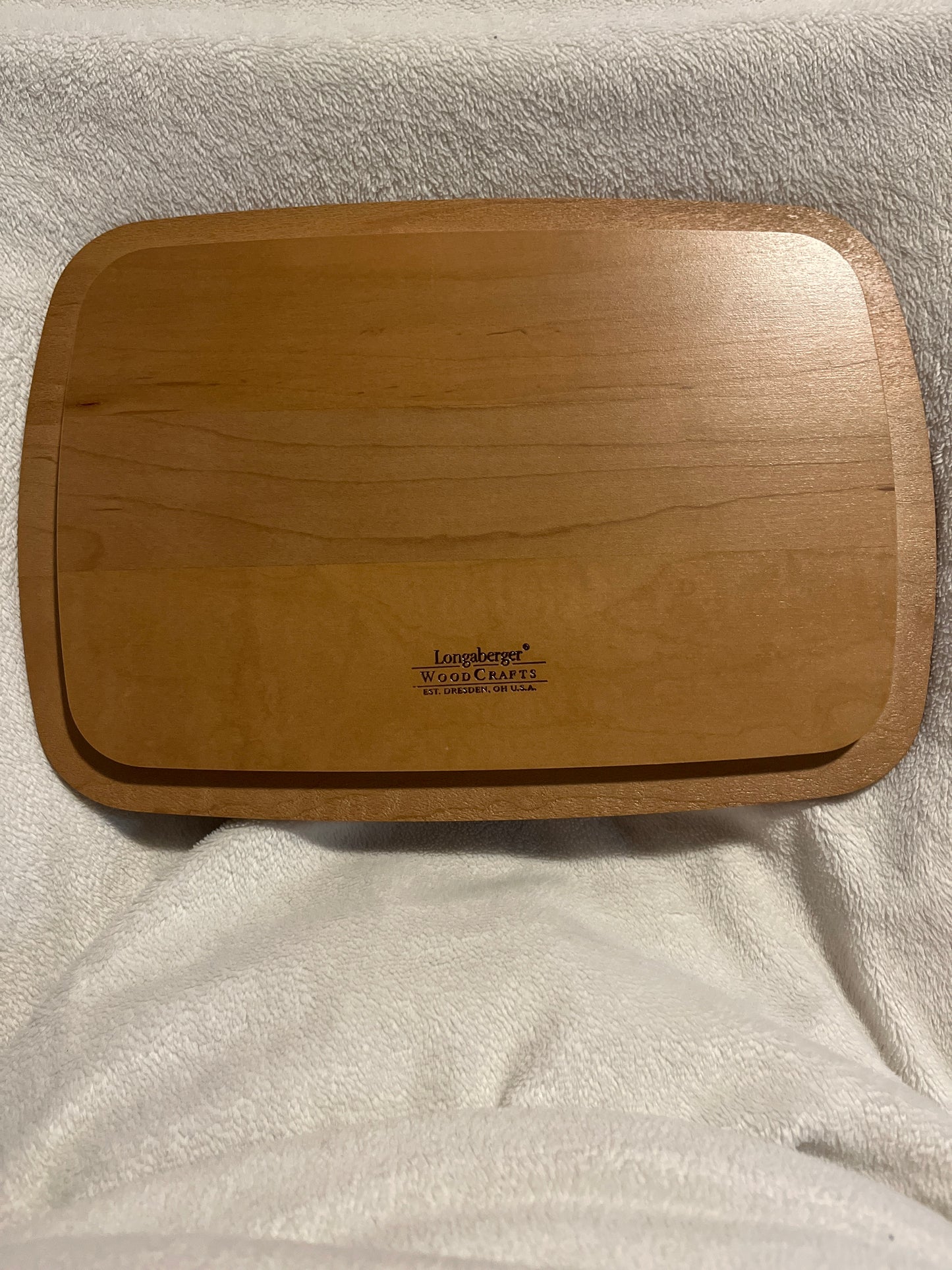 Longaberger 10”x7” rectangular lid — leather handle