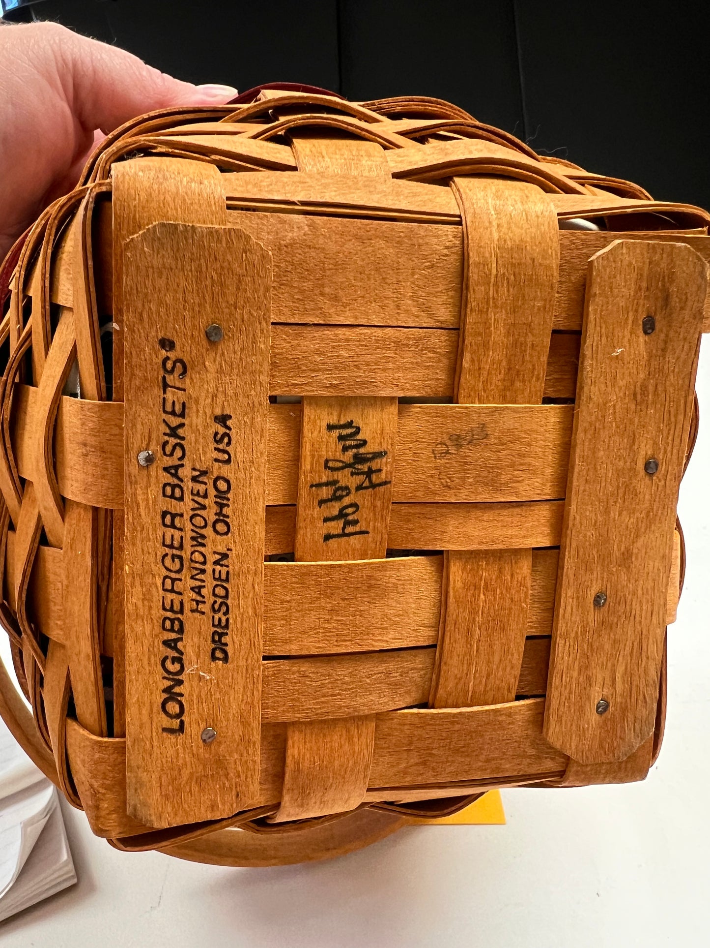 Longaberger 5” measuring basket with liner and protector
