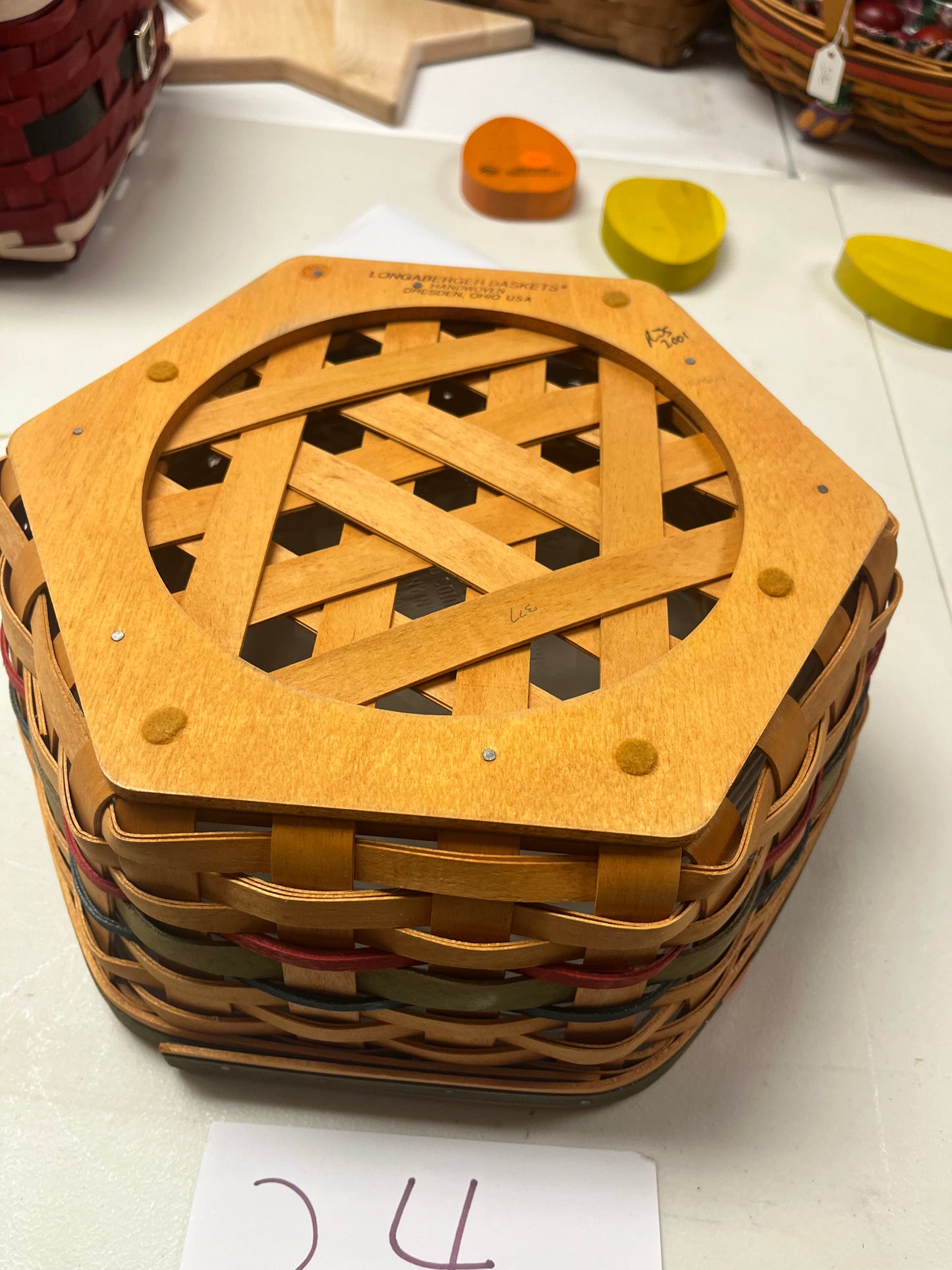 Longaberger branch team excellence basket with protector