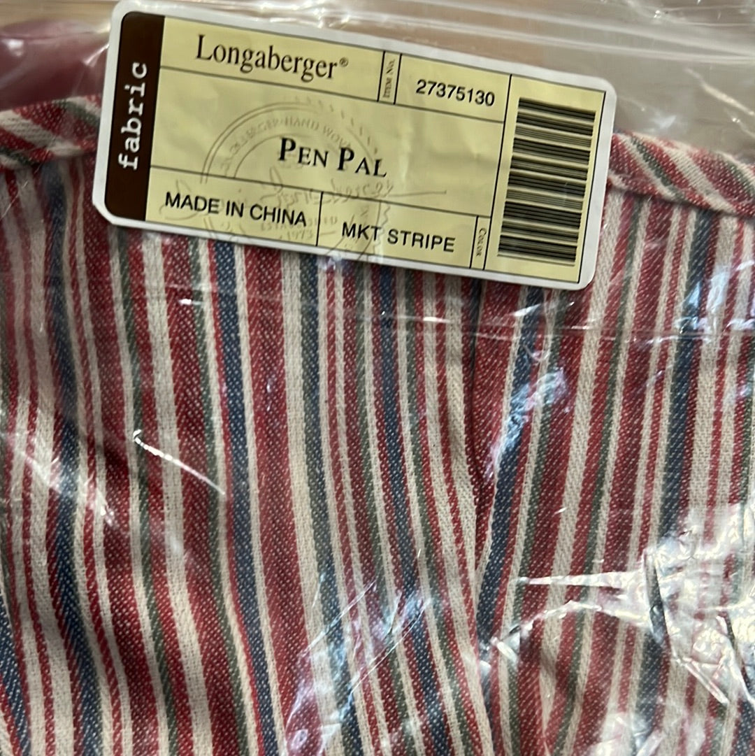 Longaberger pen pal liner in market stripe
