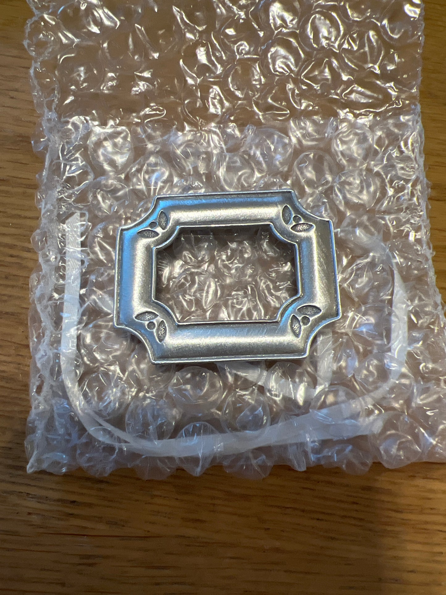 Longaberger pewter label tie on