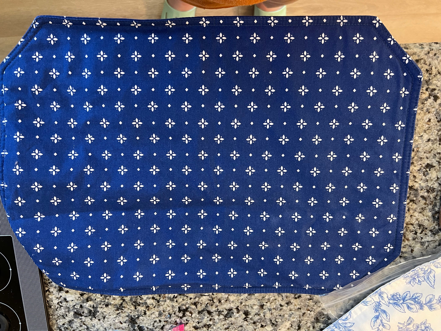 Longaberger placemat in classic blue