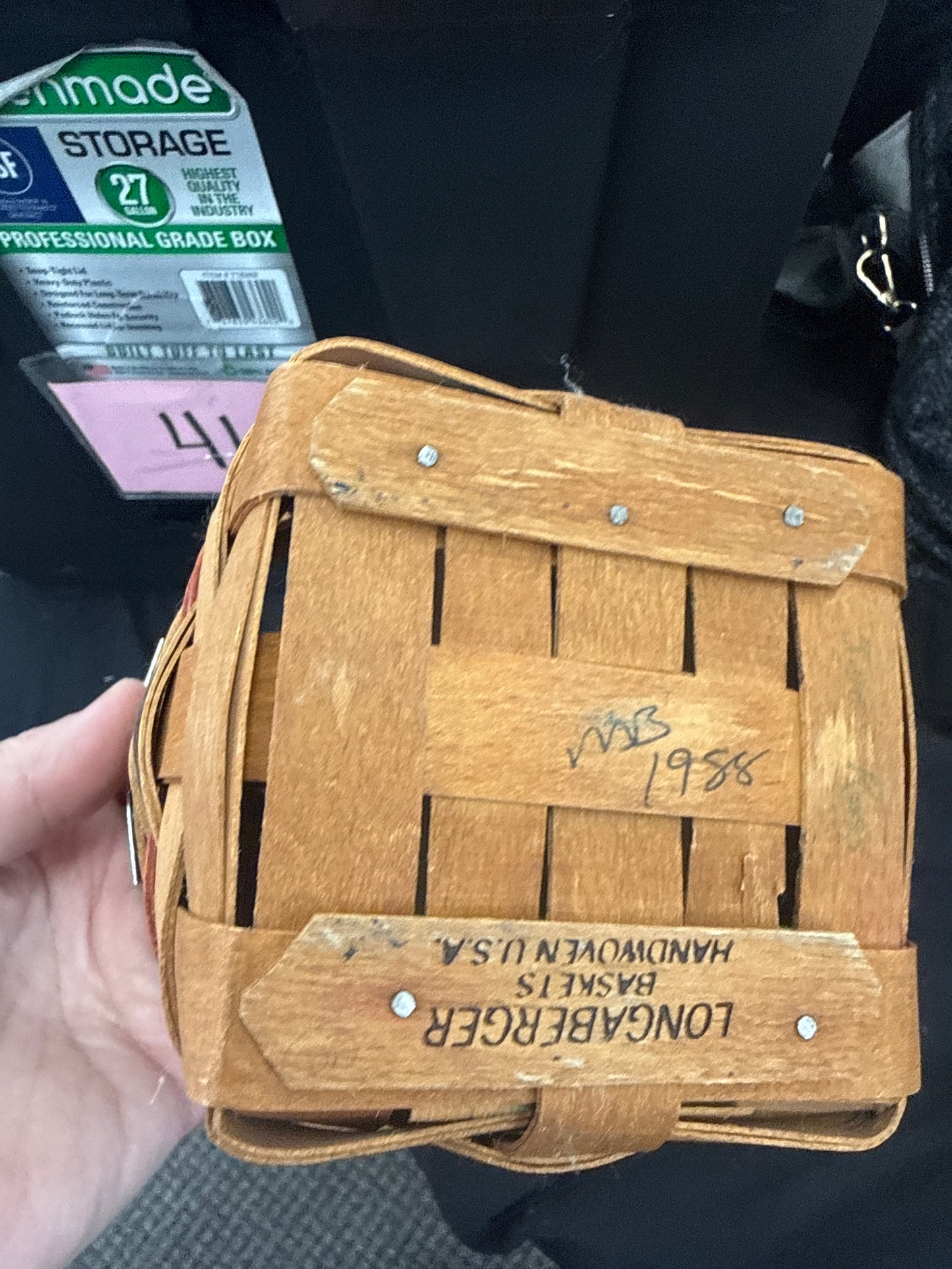 Longaberger 1989 inaugural basket with divider