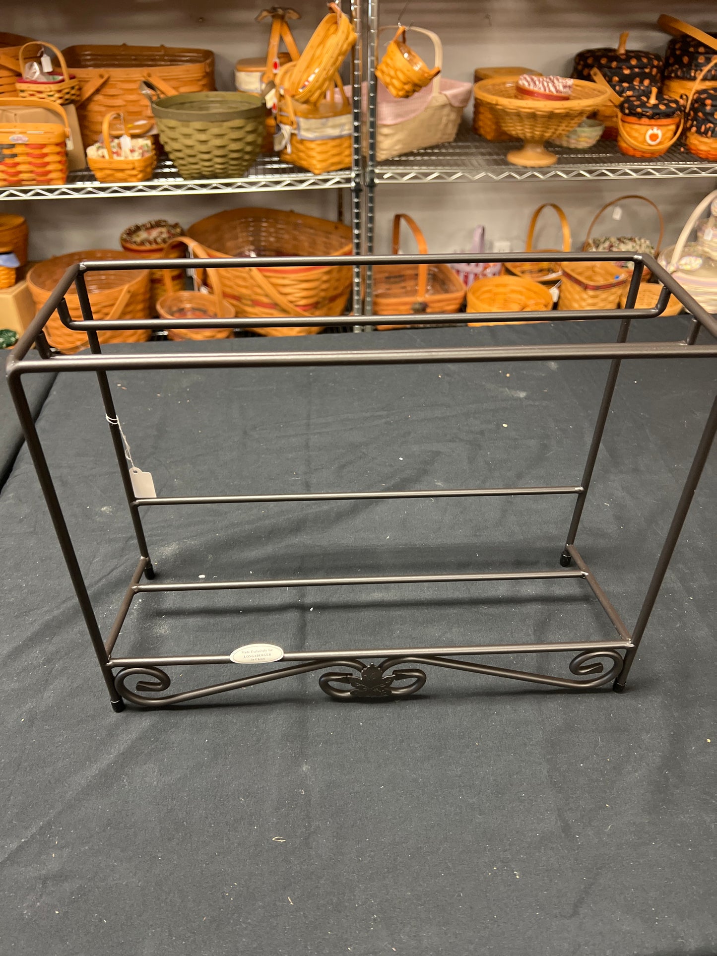 Longaberger wrought iron media rack