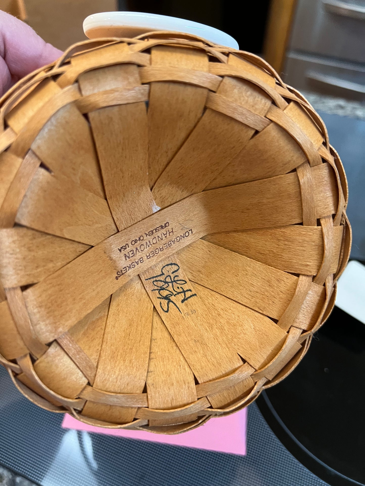 Longaberger Small fruit basket with tie on