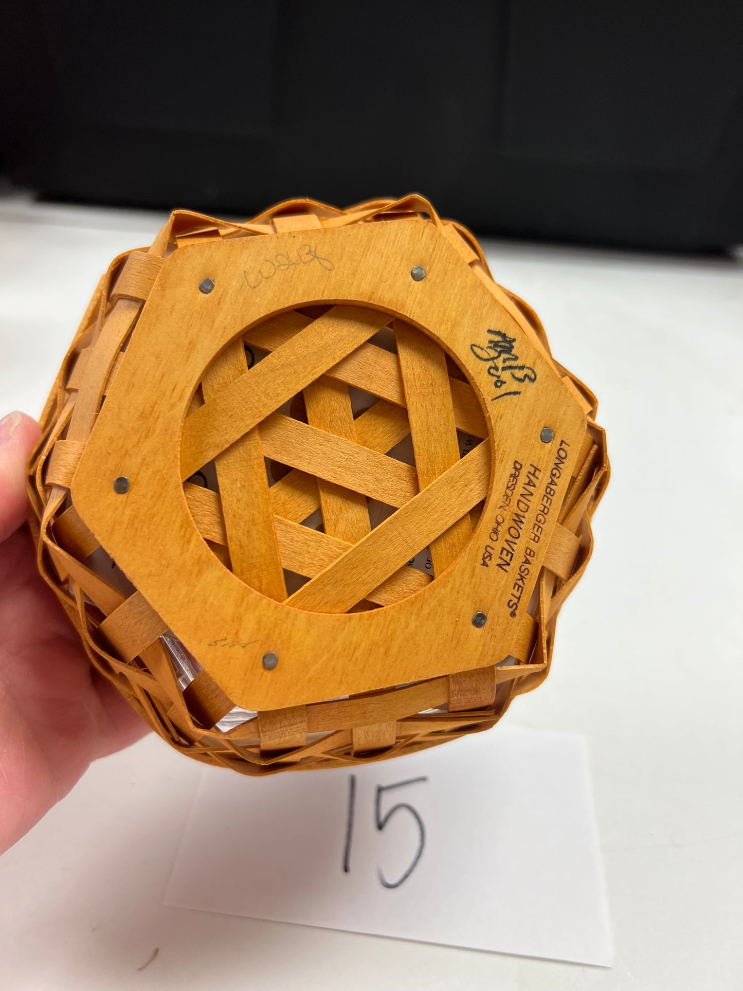 Longaberger Sage basket with protector