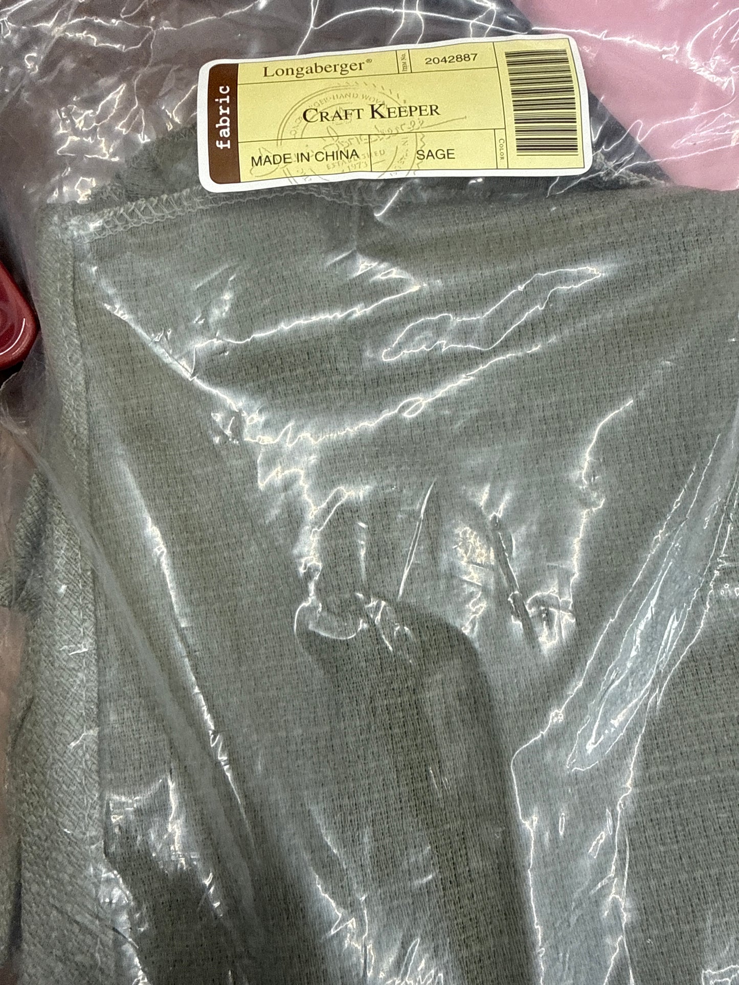 Longaberger craft keeper liner in sage