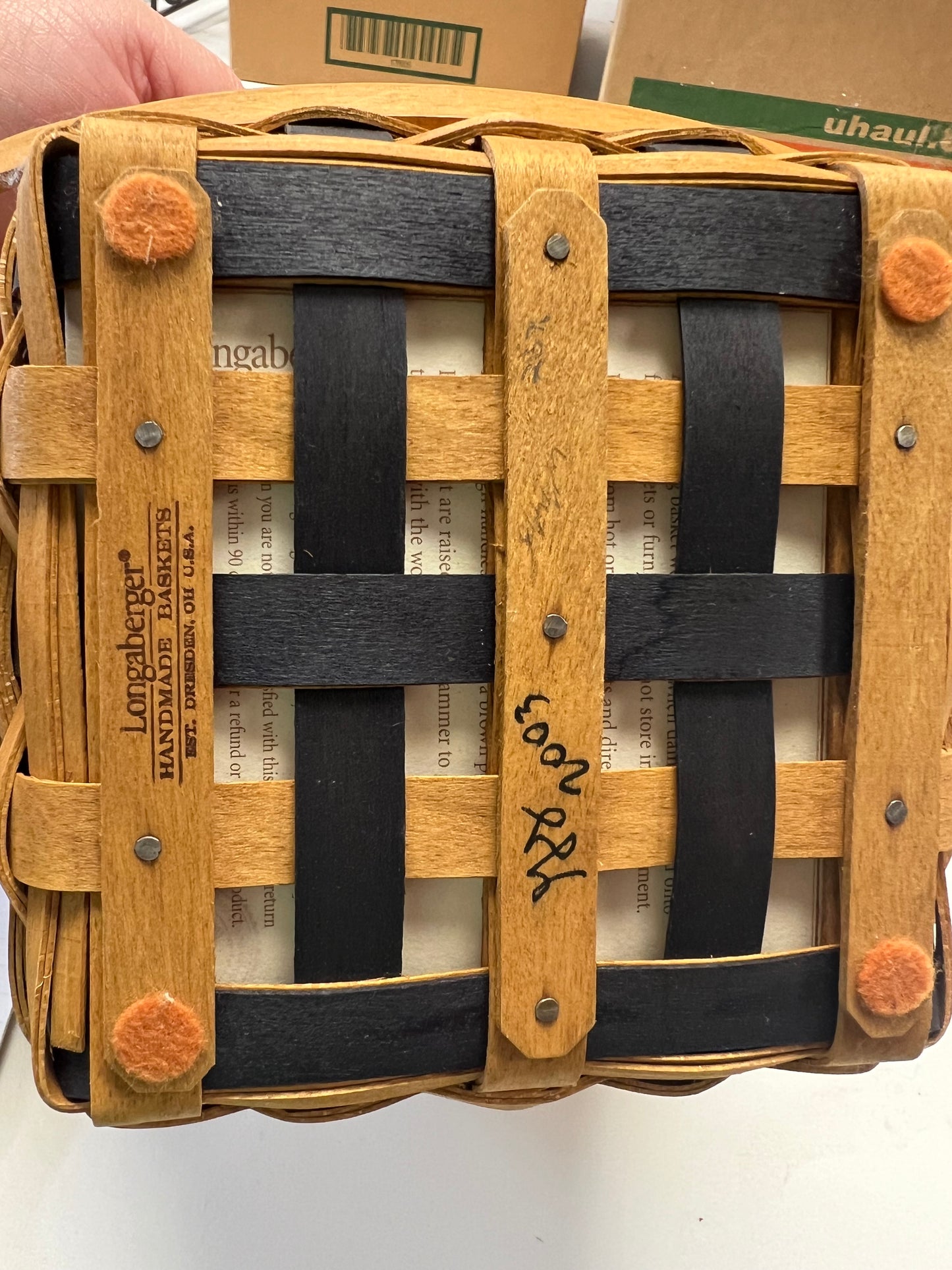 Longaberger 2004 golf club basket with liner & protector