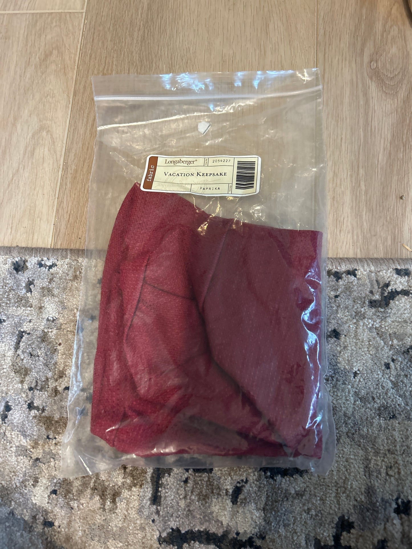 Longerberger vacation keepsake liner in paprika