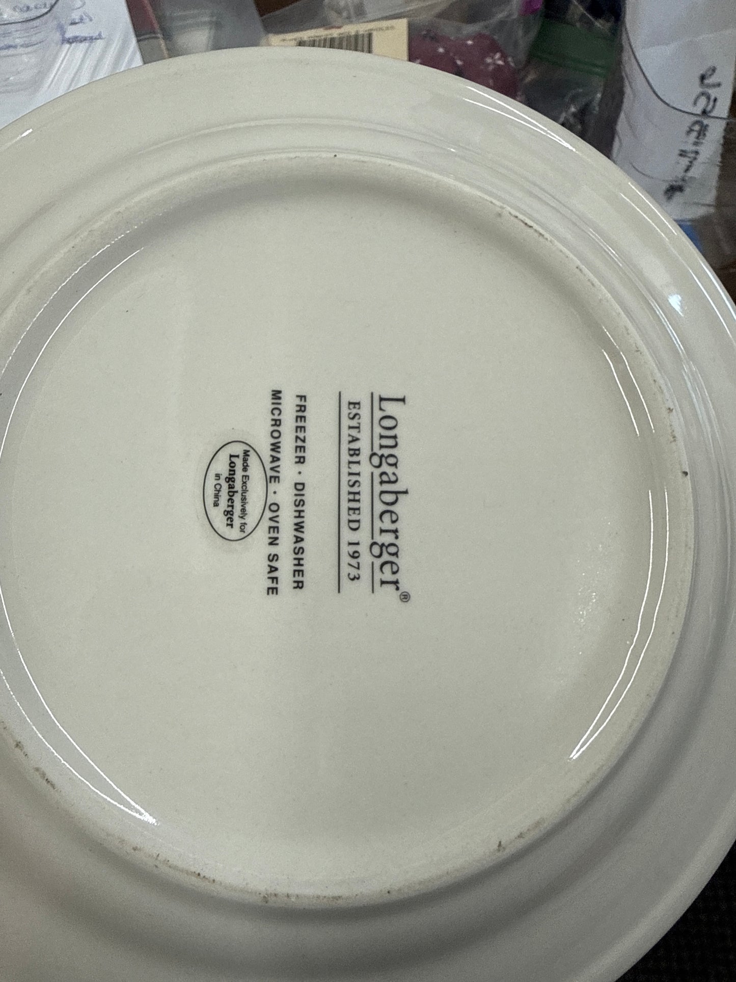 Longaberger snowman snack plate