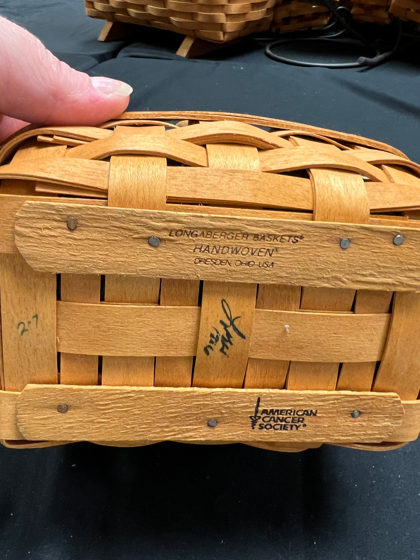 Longaberger 1996 Horizon of Hope Basket with Liner & Protector