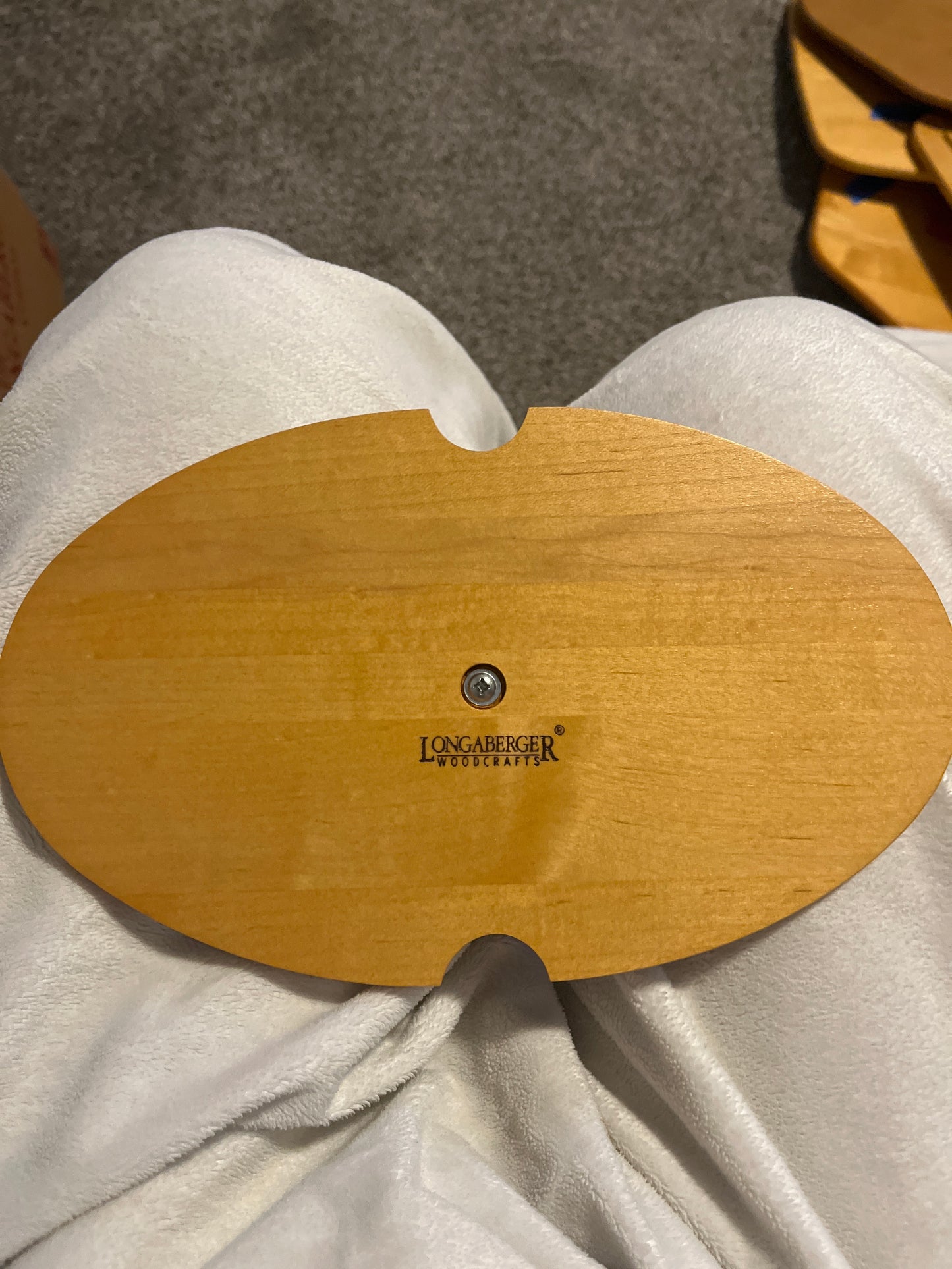 Longaberger 10.5”x6.25” ovular lid — knob with star