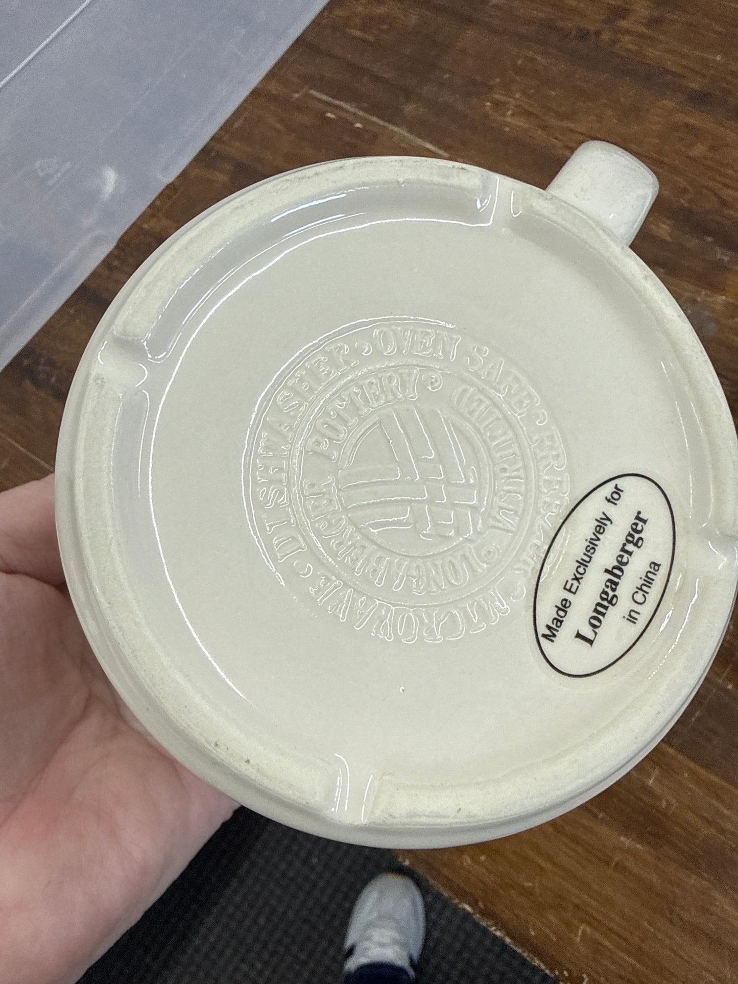 Longaberger Souper mug in ivory