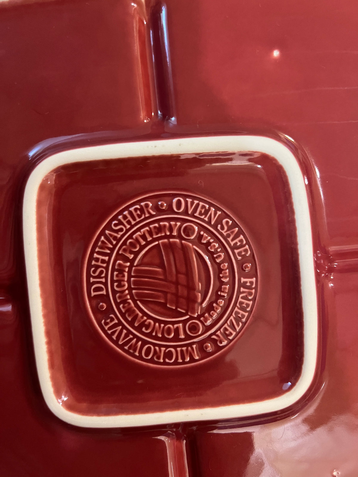 Longaberger 4 section relish dish in Paprika