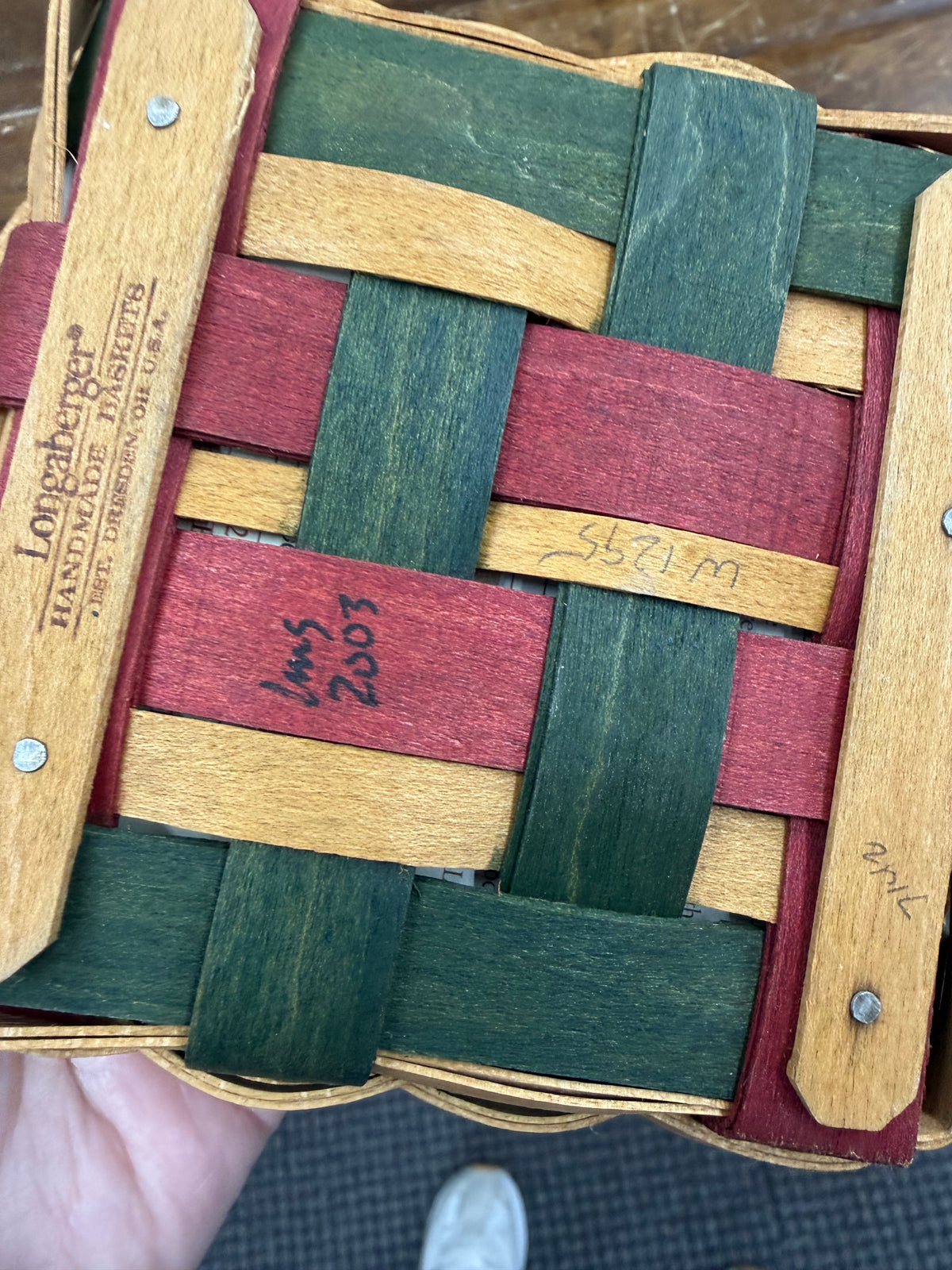 Longaberger holiday helper basket with liner and protector