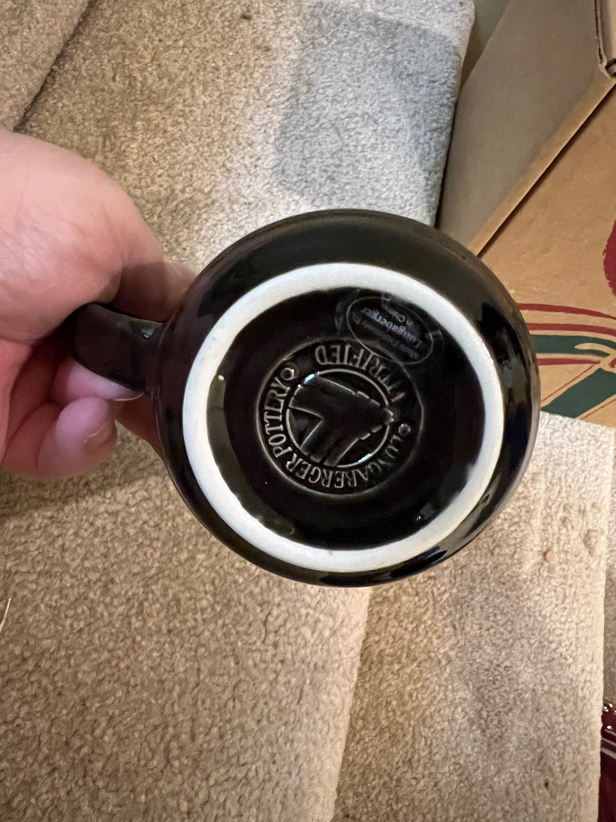 Longaberger coffee mug in ebony