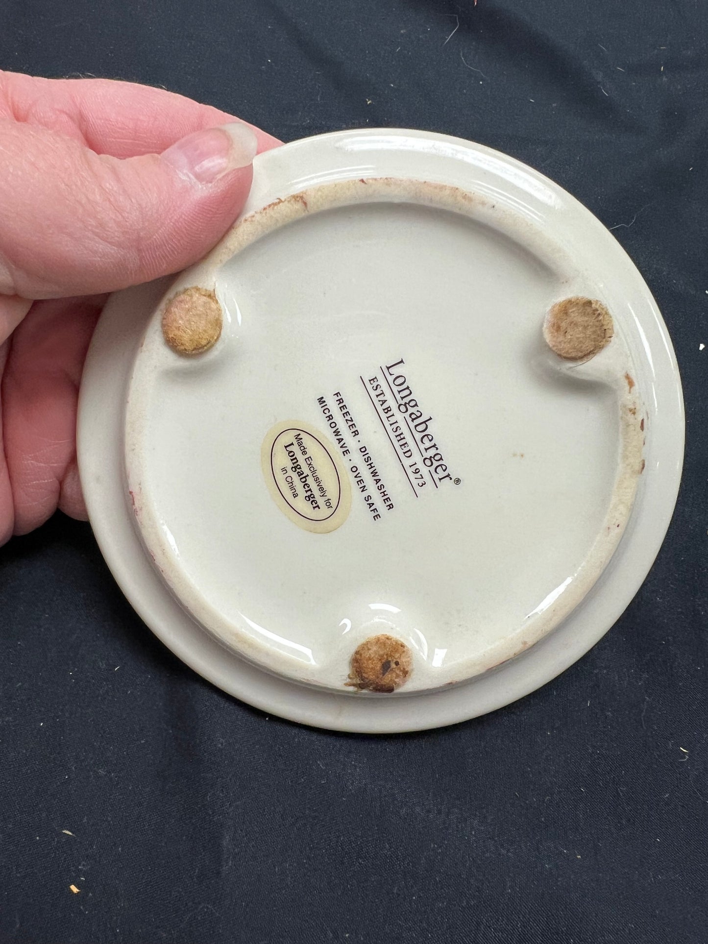 Longaberger holiday coaster or croc lid