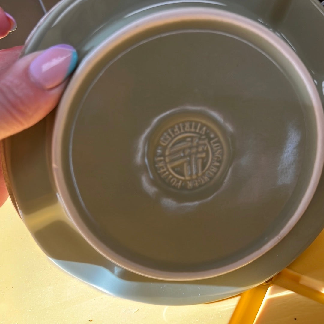 Longaberger Woven Traditions Cheese Baker in Sage