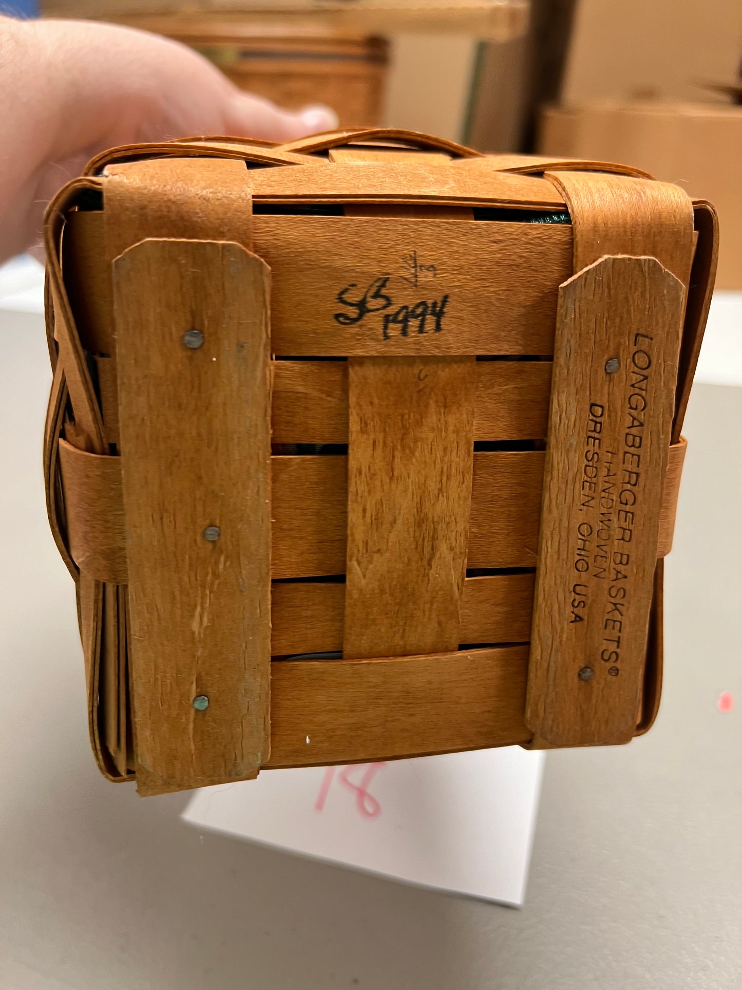 Longaberger 1994 bee basket with liner & protector