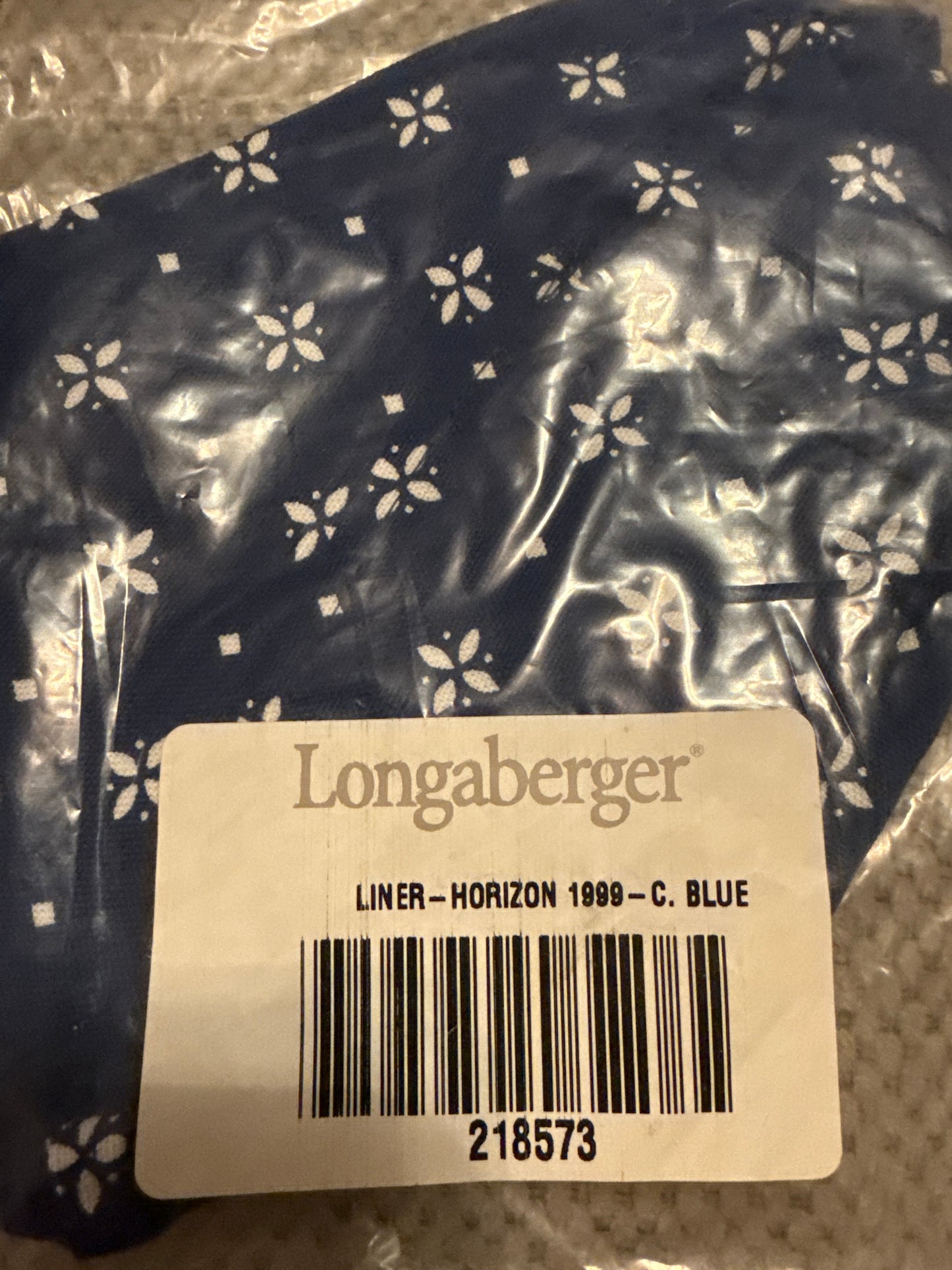 Longaberger 1999 horizon of hope liner in classic blue