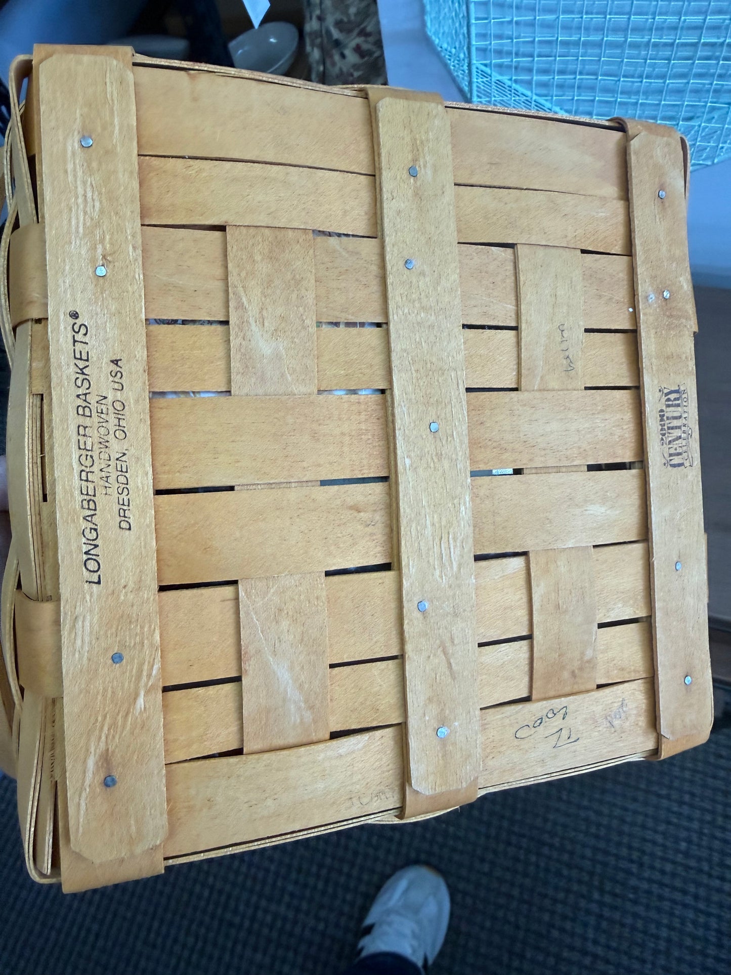 Longaberger deck halls basket with liner and protector
