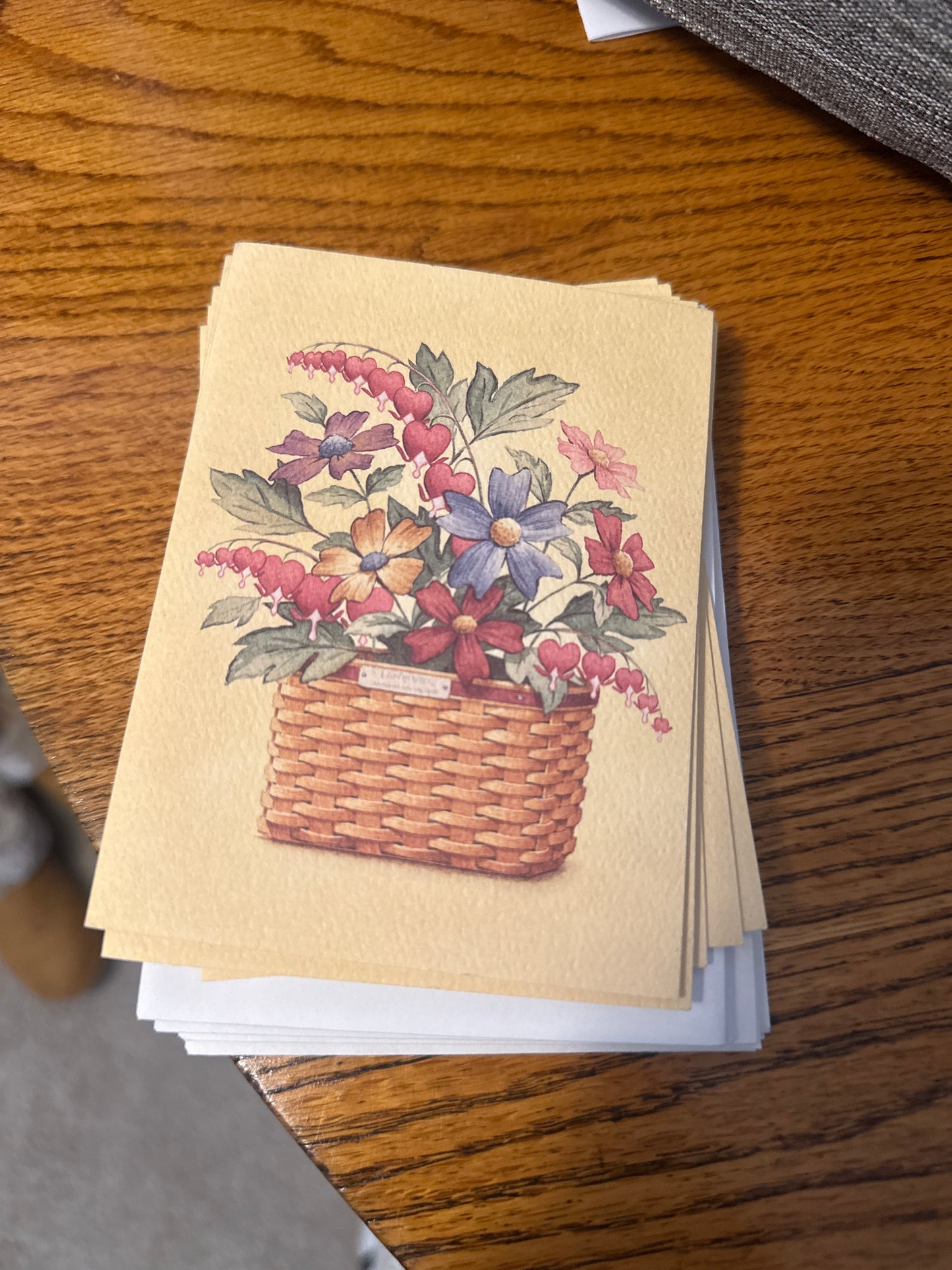 Homestead set of 7 basket cards and envelopes