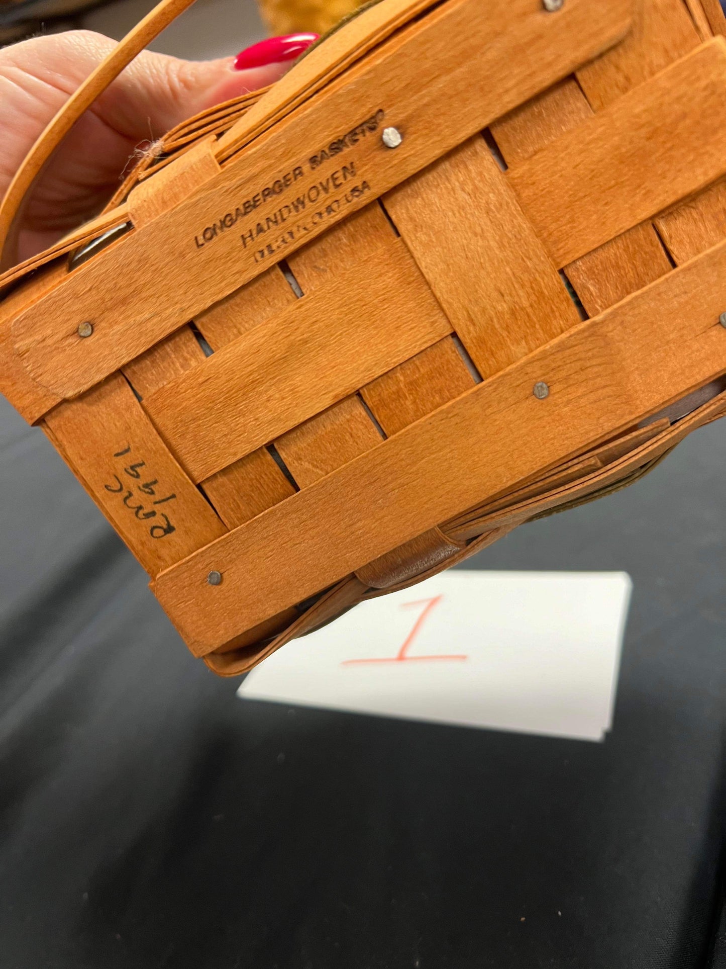 Longaberger Acorn Basket with Liner and Protector