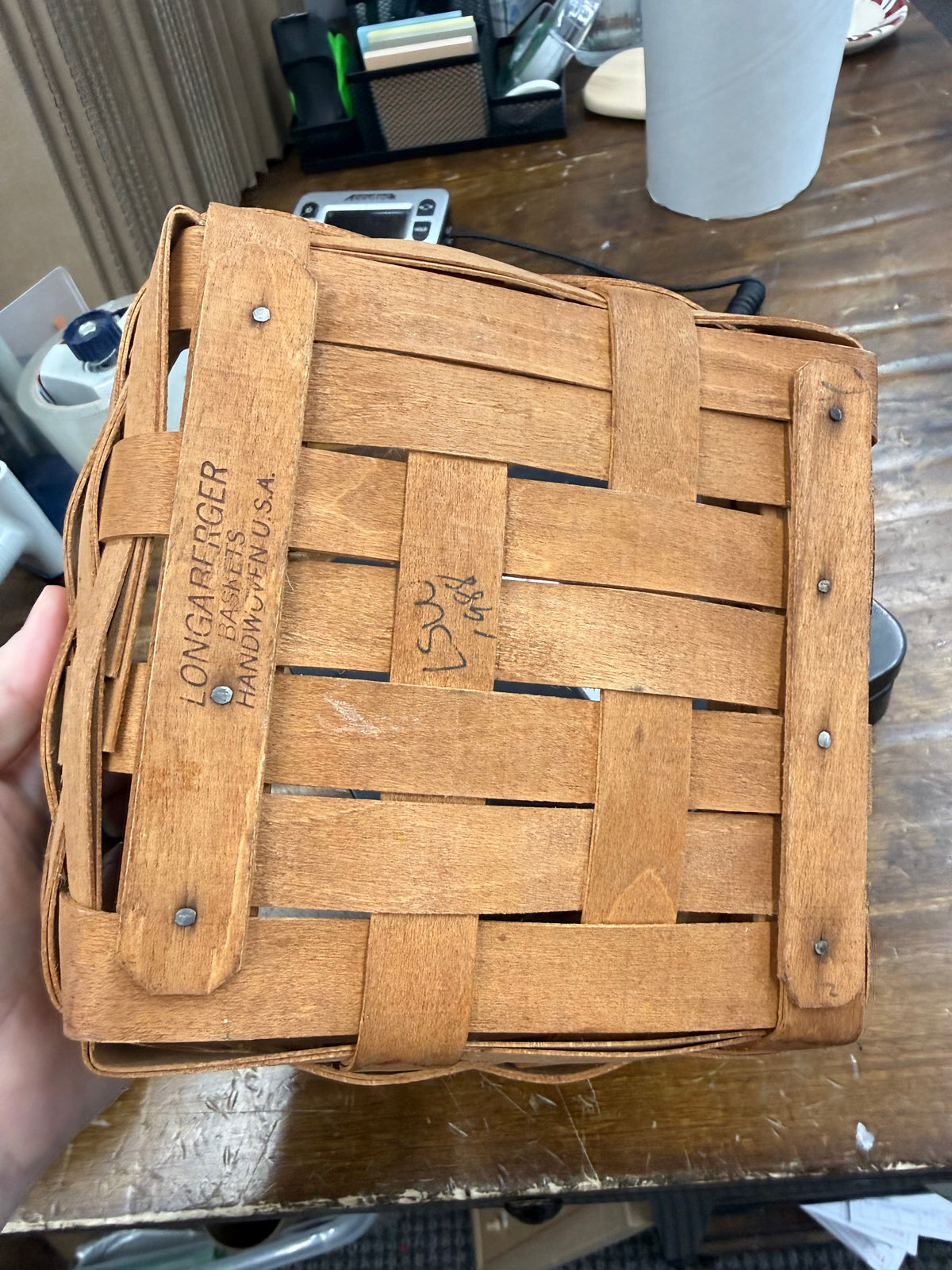Longaberger large berry basket -has marking as shown