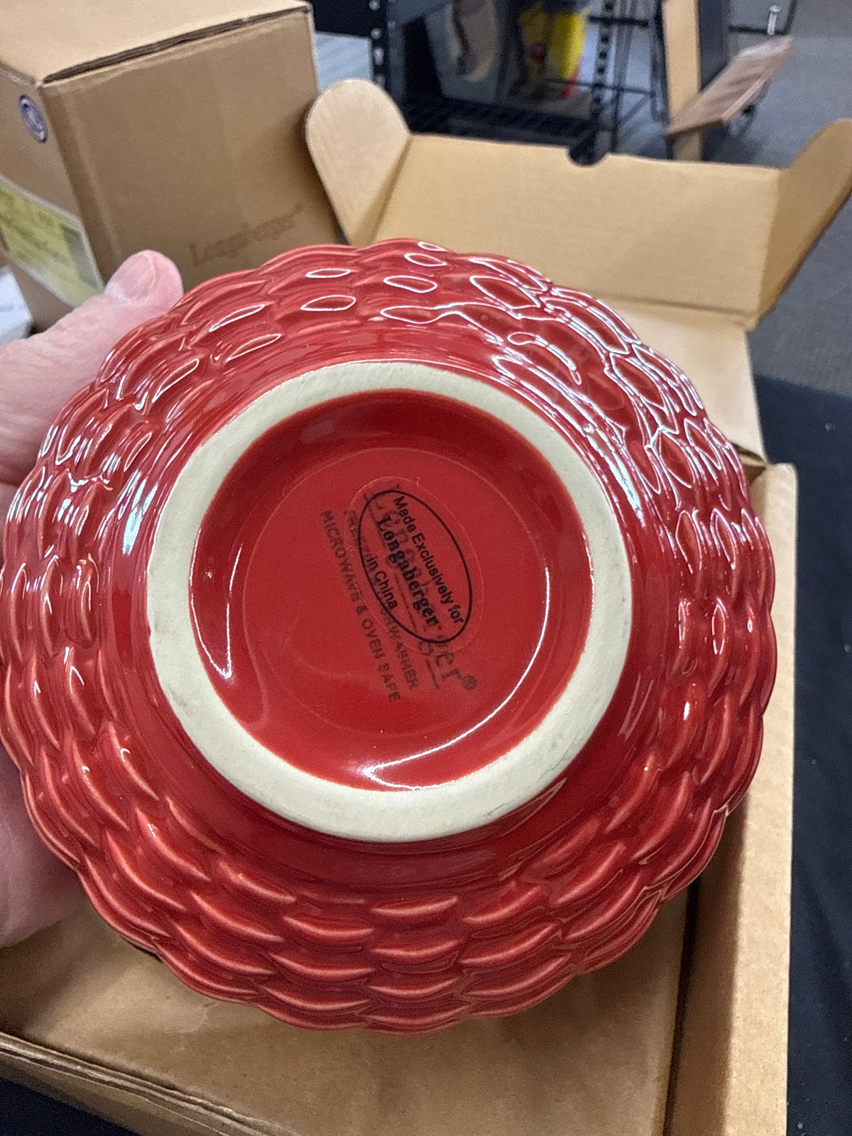 Longaberger woven reflection 5” bowl in ivory