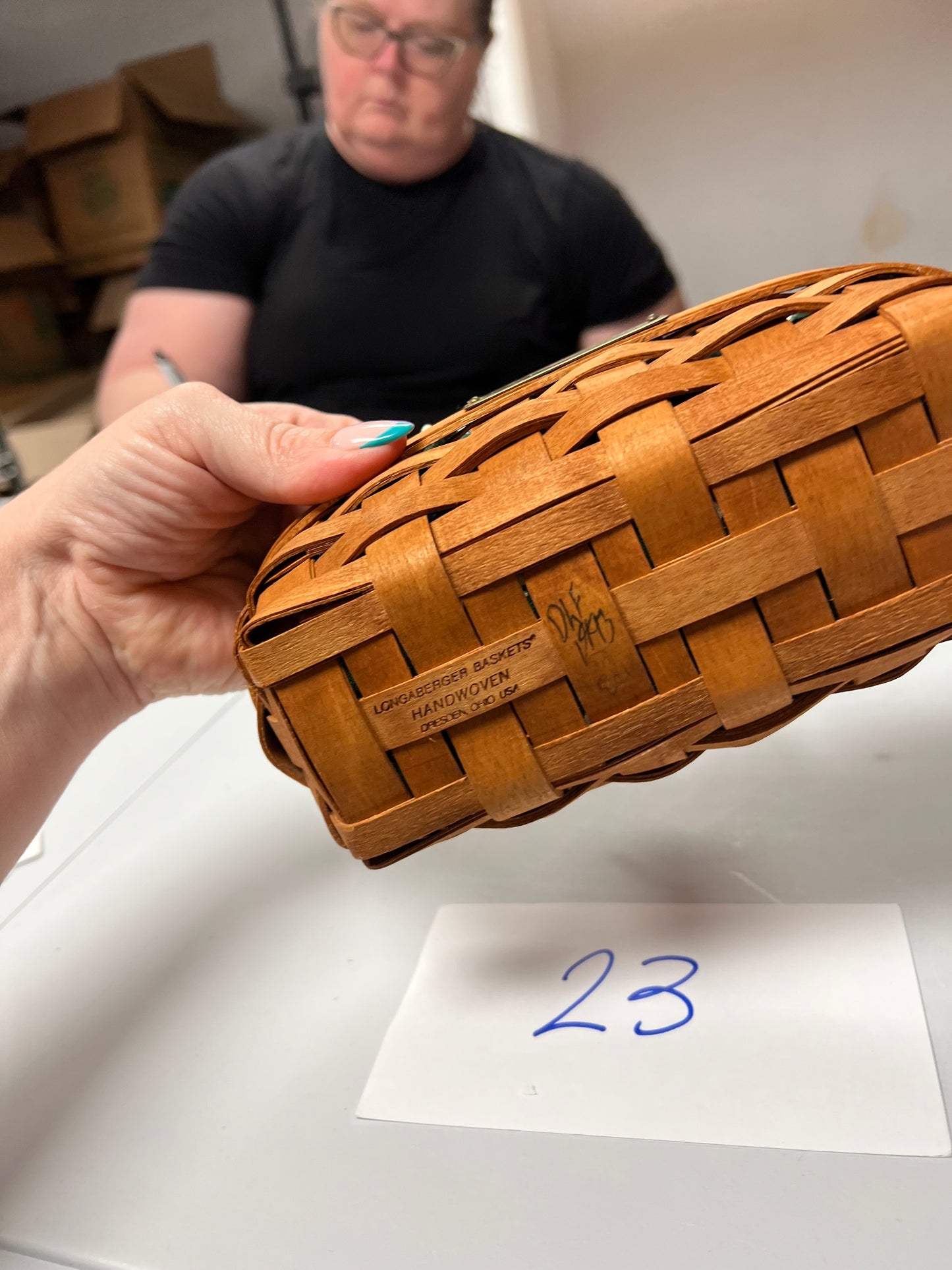 Longaberger 1993 hostess appreciation basket with liner