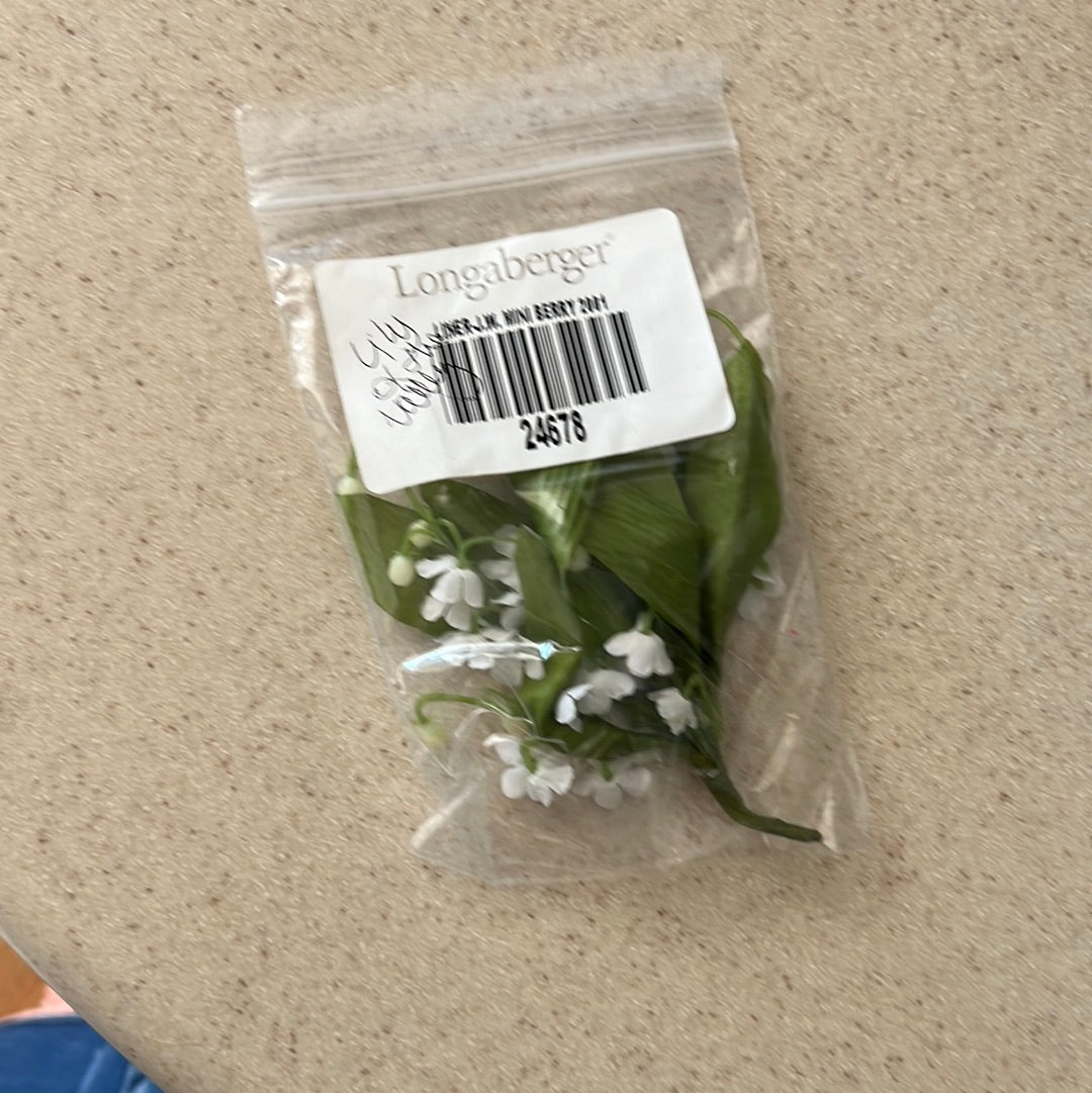 Longaberger Miniature Lily of the Valley Silk Floral Insert