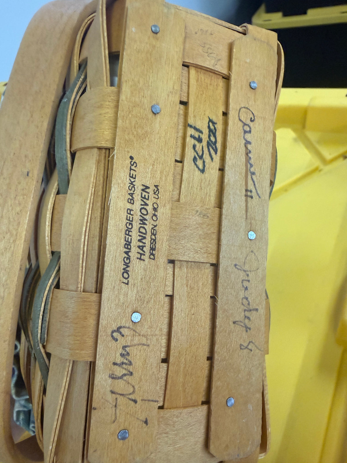Longaberger 2001 Dresden basket with liner and protector
