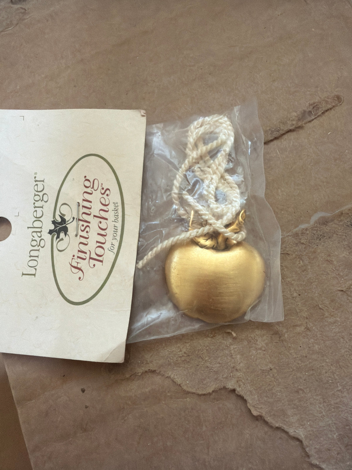 Longaberger Homestead Finishing Touches gold apple