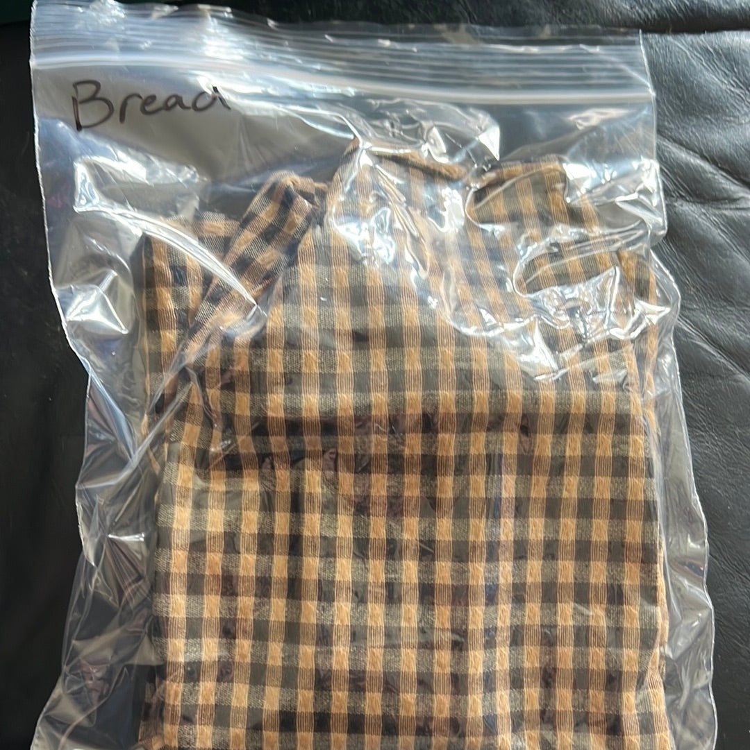 Longaberger Bread Liner in Khaki Check