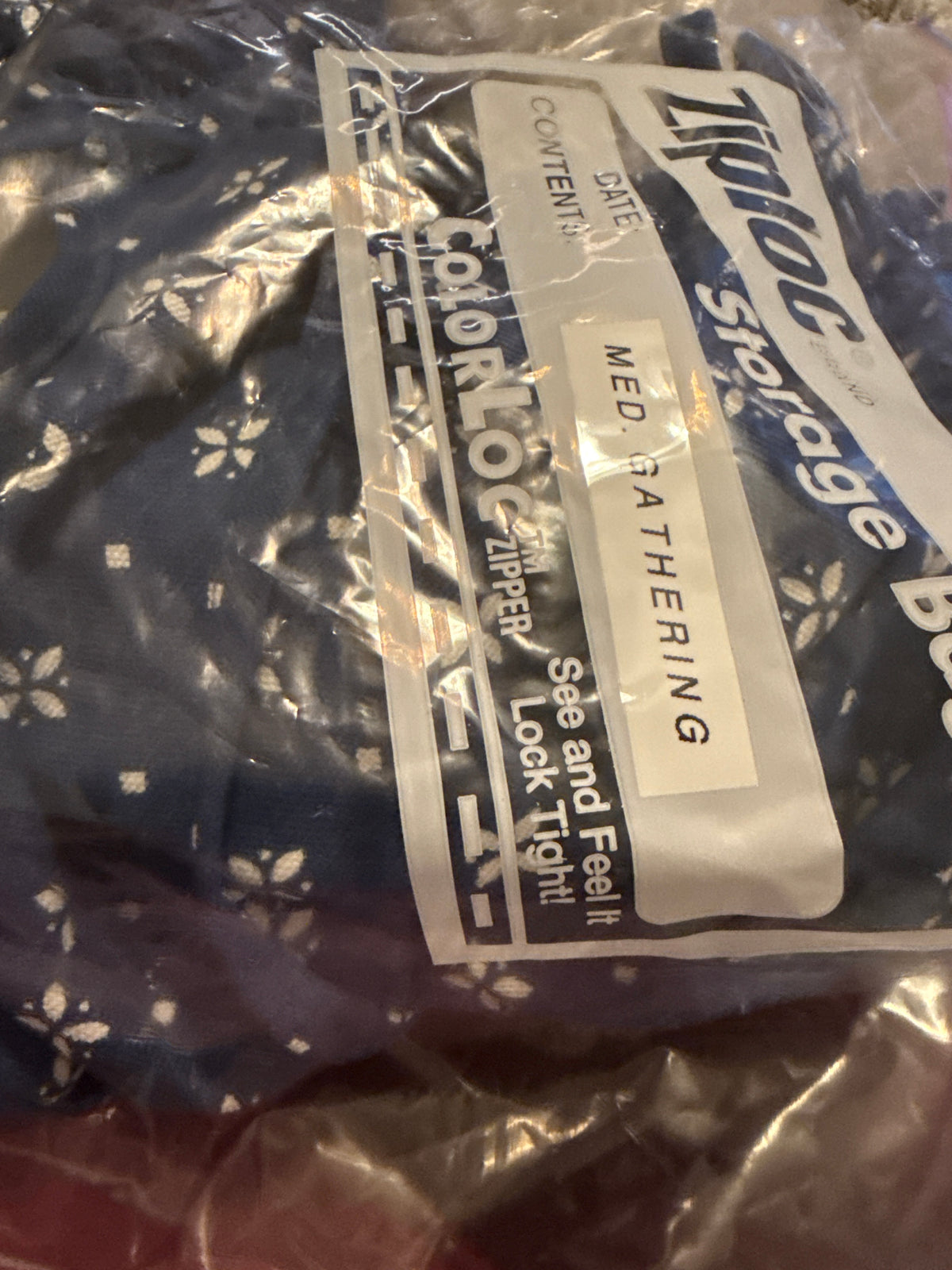 Longaberger medium gathering liner in classic blue