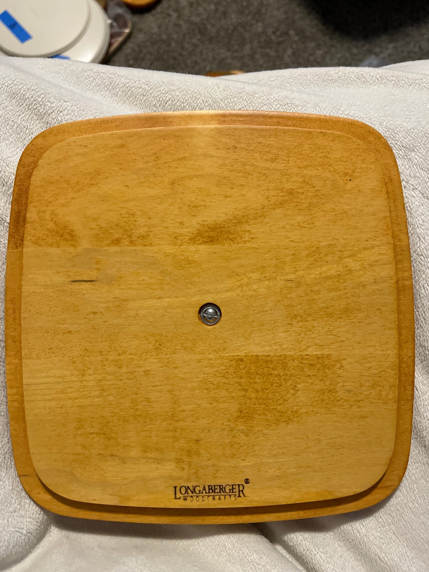 Longaberger 8.75” square lid - red knob