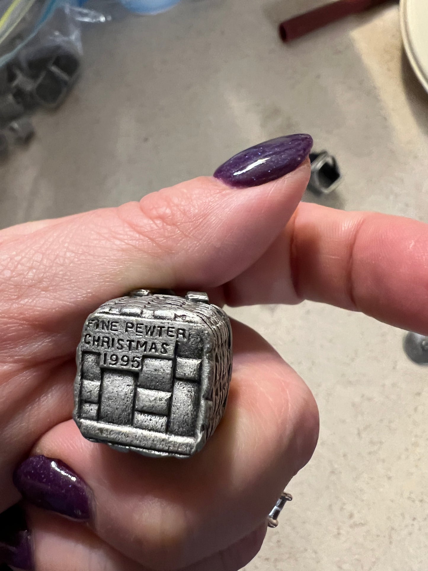 Longaberger pewter basket