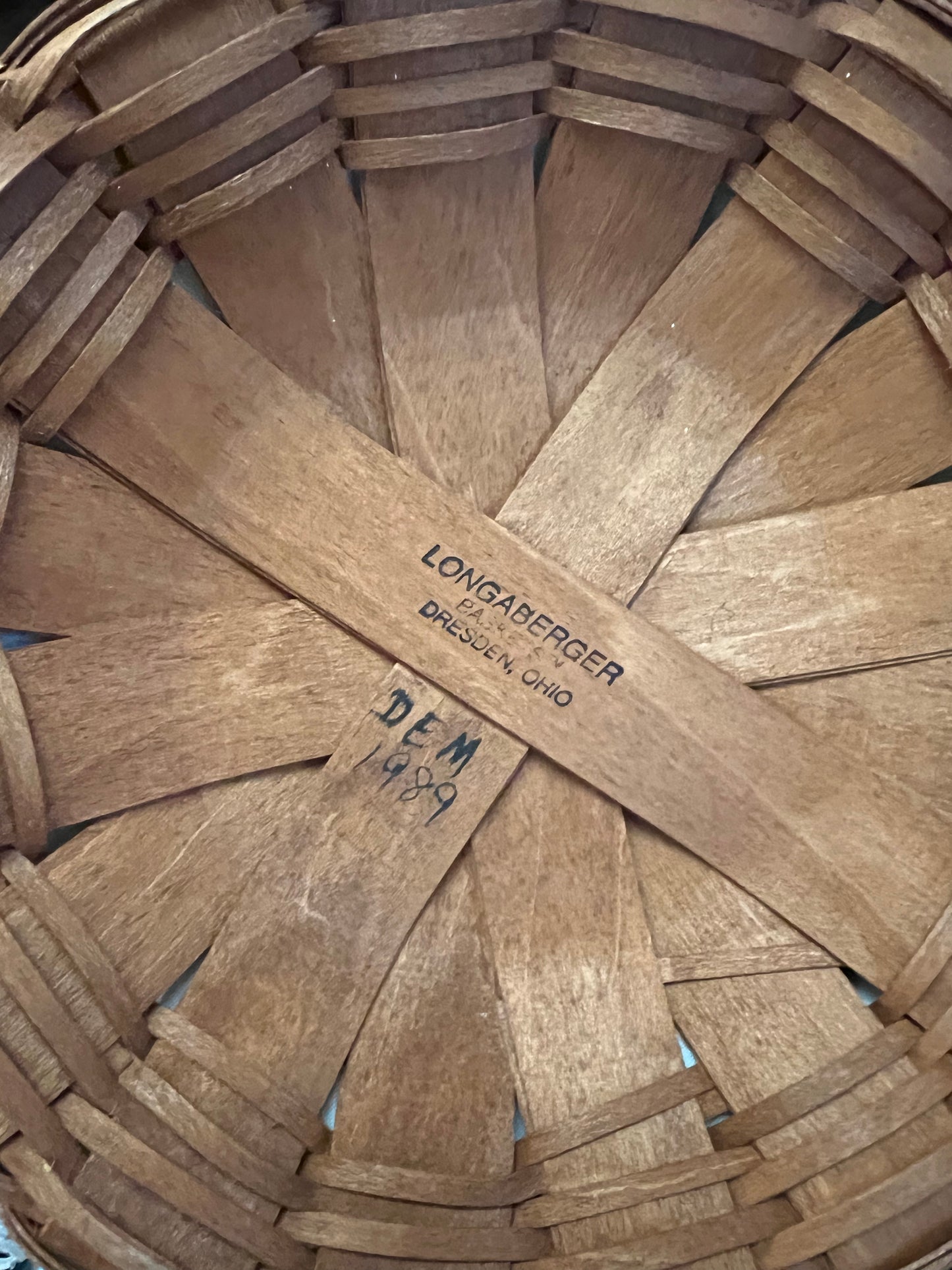 Longaberger darning basket with liner