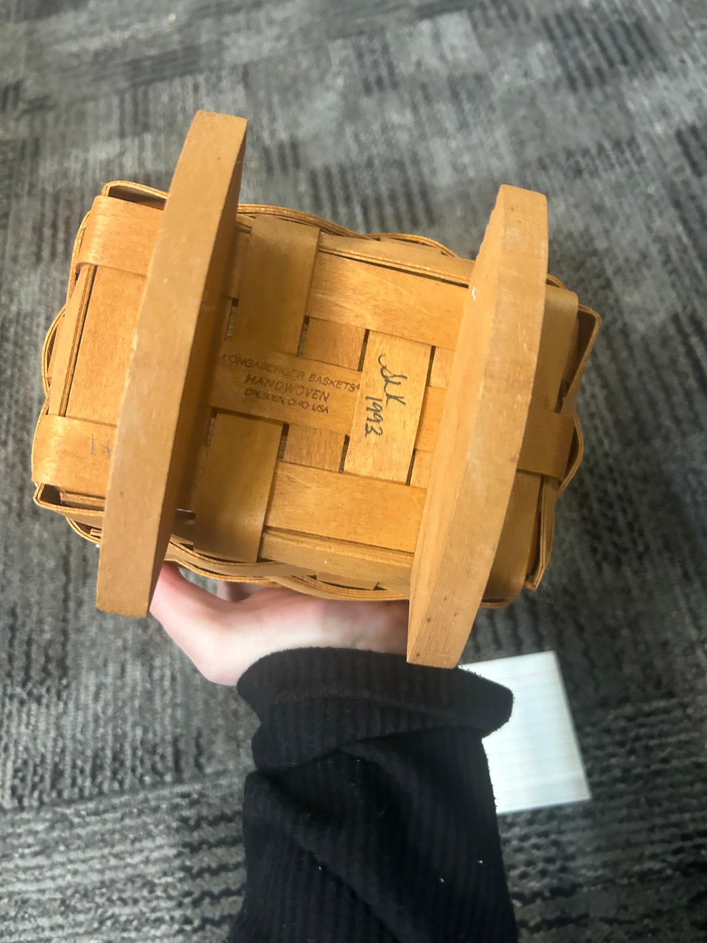 Longaberger mini cradle basket