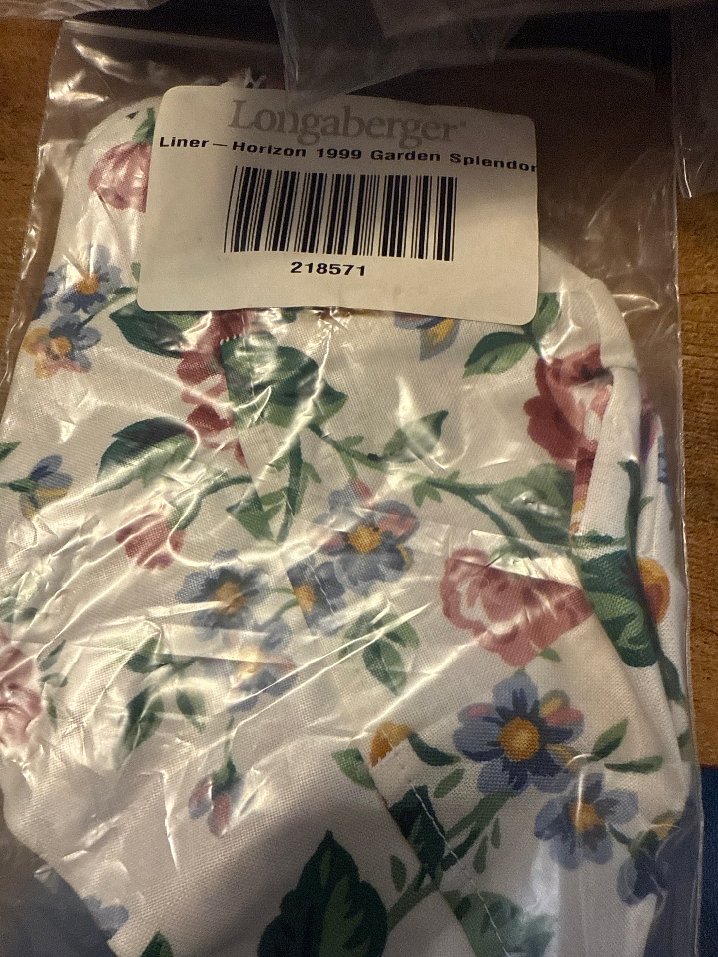 Longaberger 1999 horizon of hope liner in garden splendor