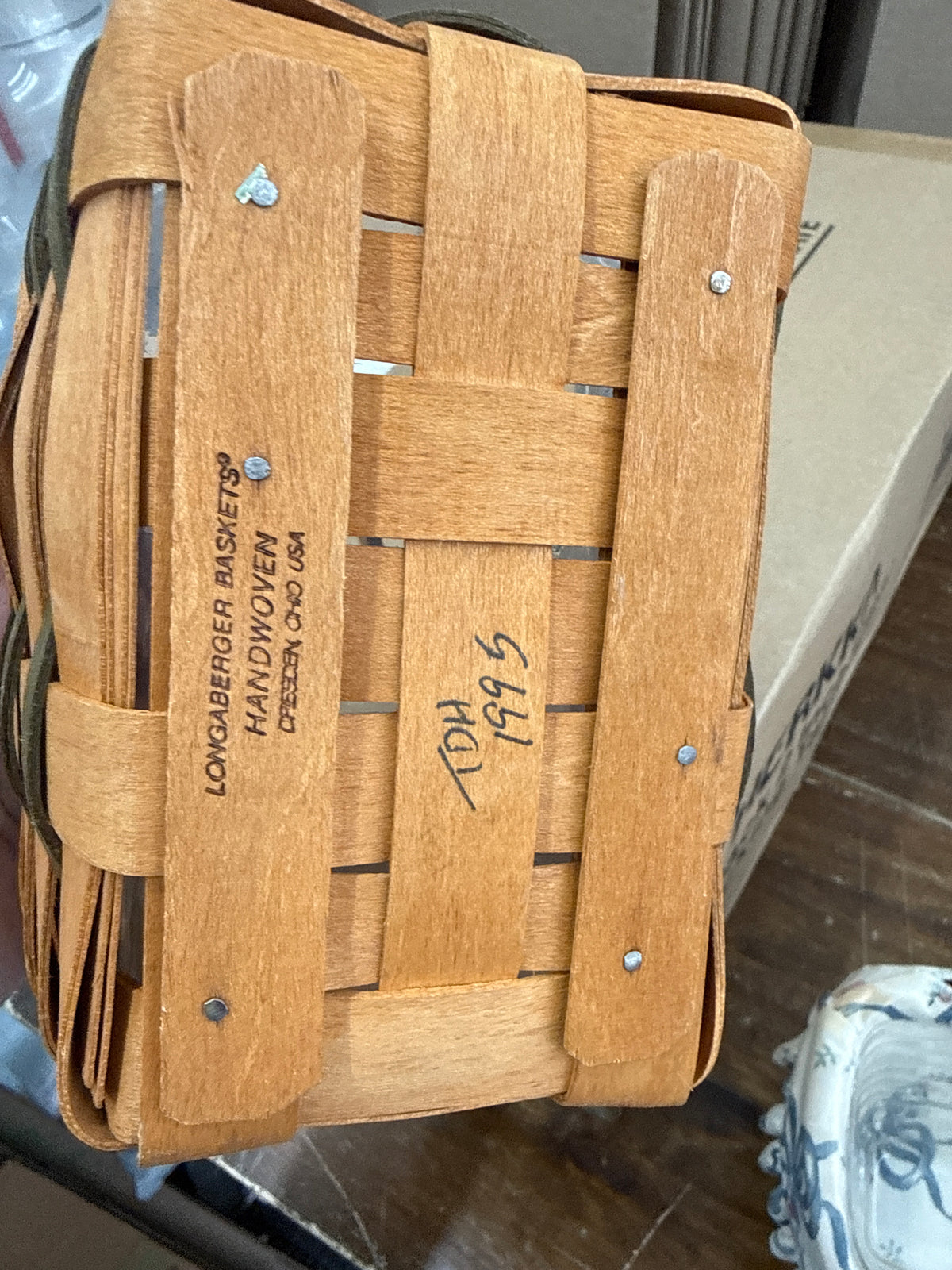 Longaberger small key basket with protector