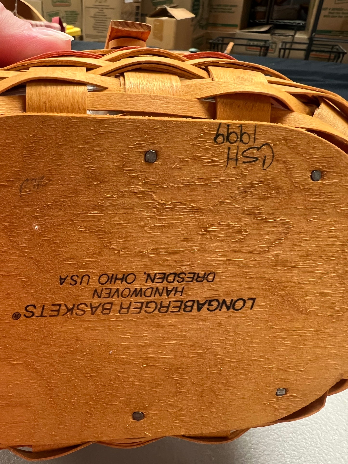 Longaberger Mother’s Day tea for two basket with liner & protector