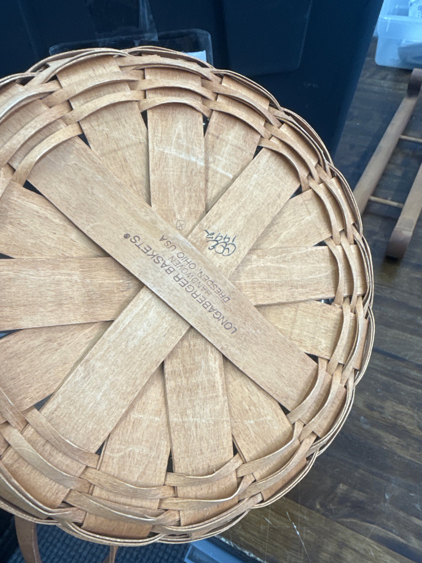 Longaberger darning basket with protector