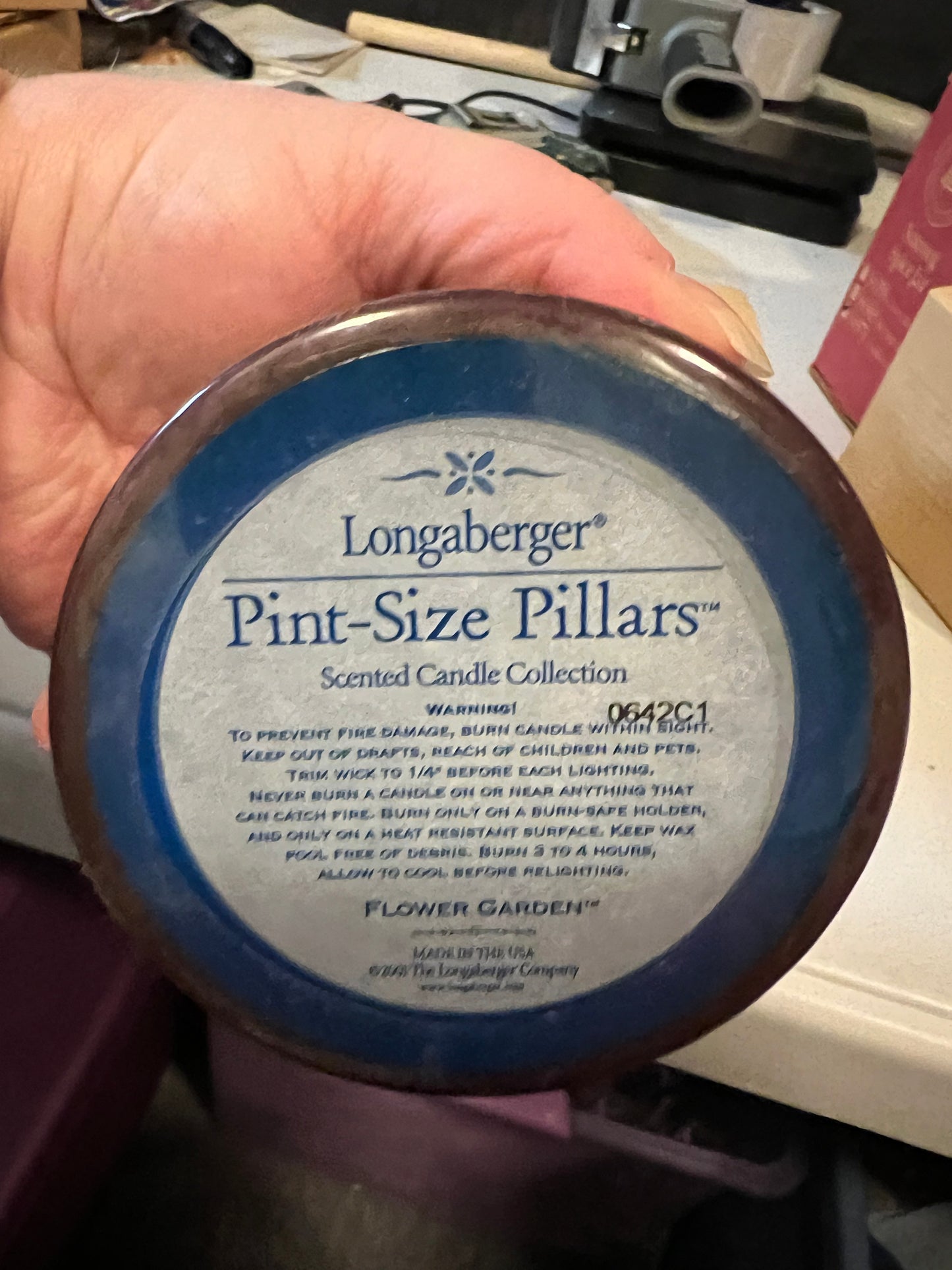 Longaberger pint size pillar flower garden