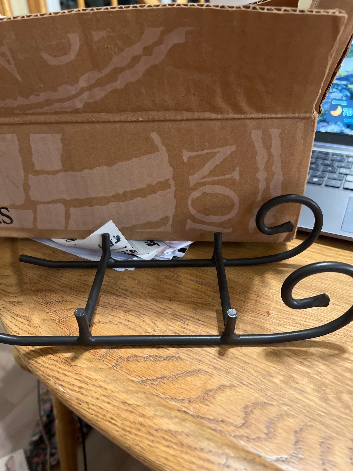Longaberger medium wrought iron sleigh runners (may not be in box)